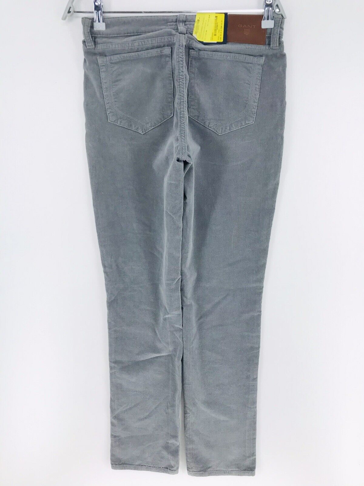 GANT NELLY Women Grey Low Waist Regular Super Slim Fit Corduroy Trousers W29 L34