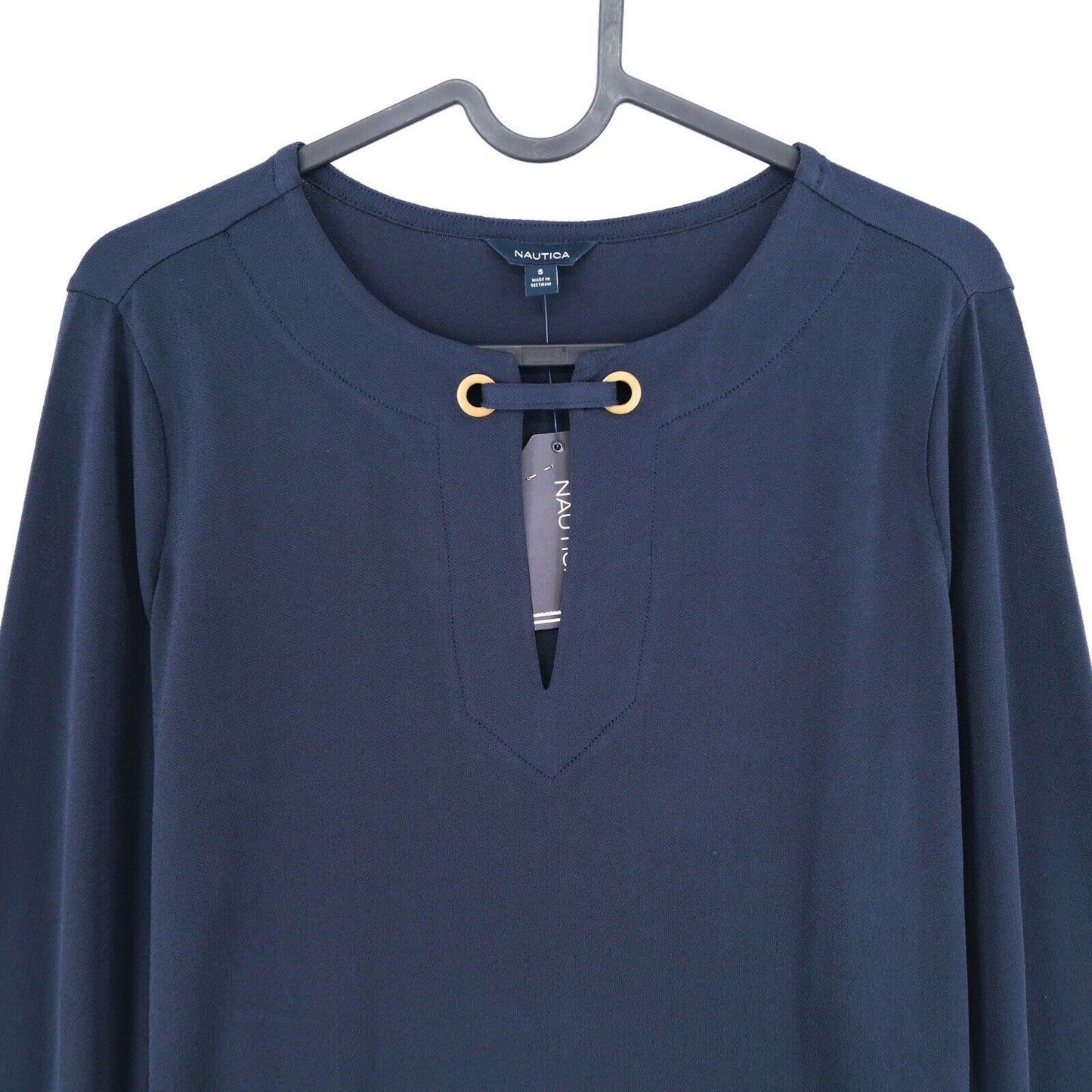 NAUTICA Navy Blue Crew Neck Blouse Top T Shirt Size S