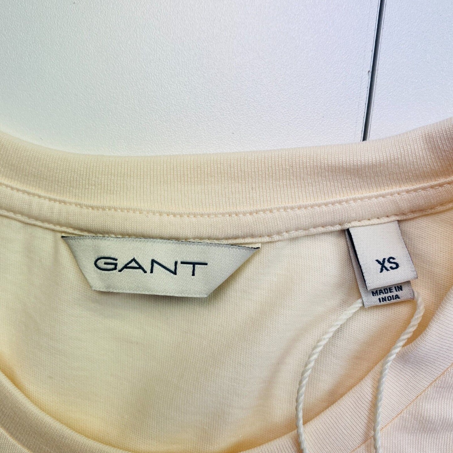 GANT Beige Tonal Archive Shield Crew Neck T Shirt Size XS