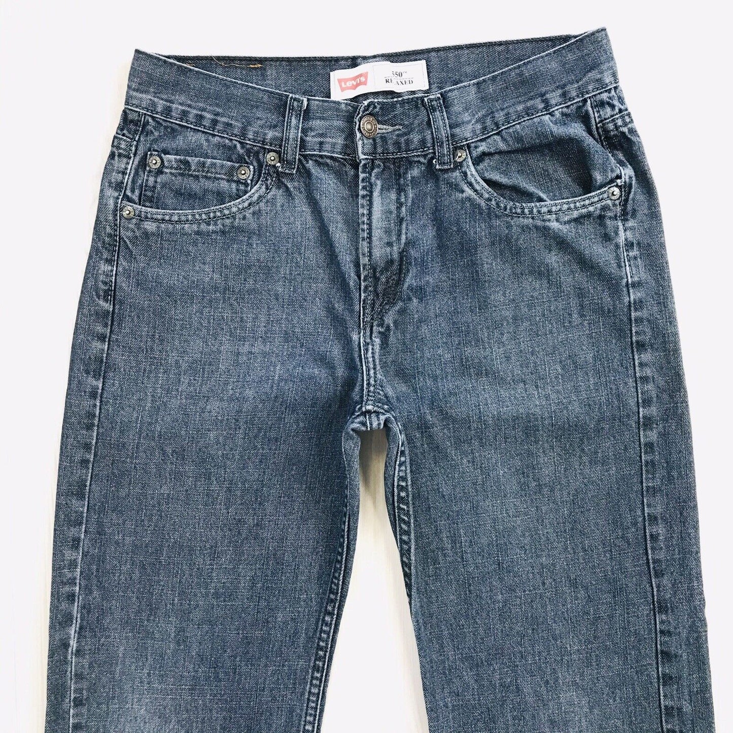 Vintage Levi's 550 Boys Grey Relaxed Straight Fit Jeans 16 Reg / W28 L28