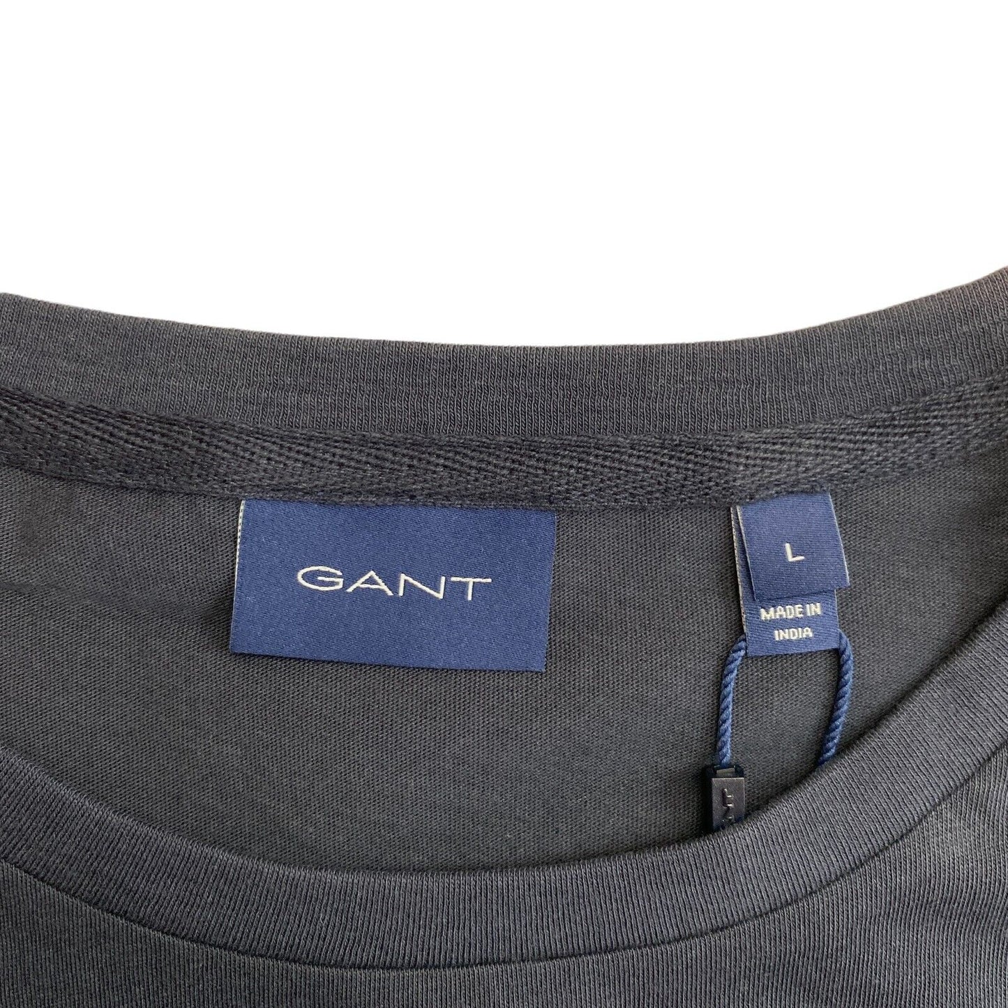 GANT T-Shirt mit Rundhalsausschnitt und Logo, Marineblau, Größe L