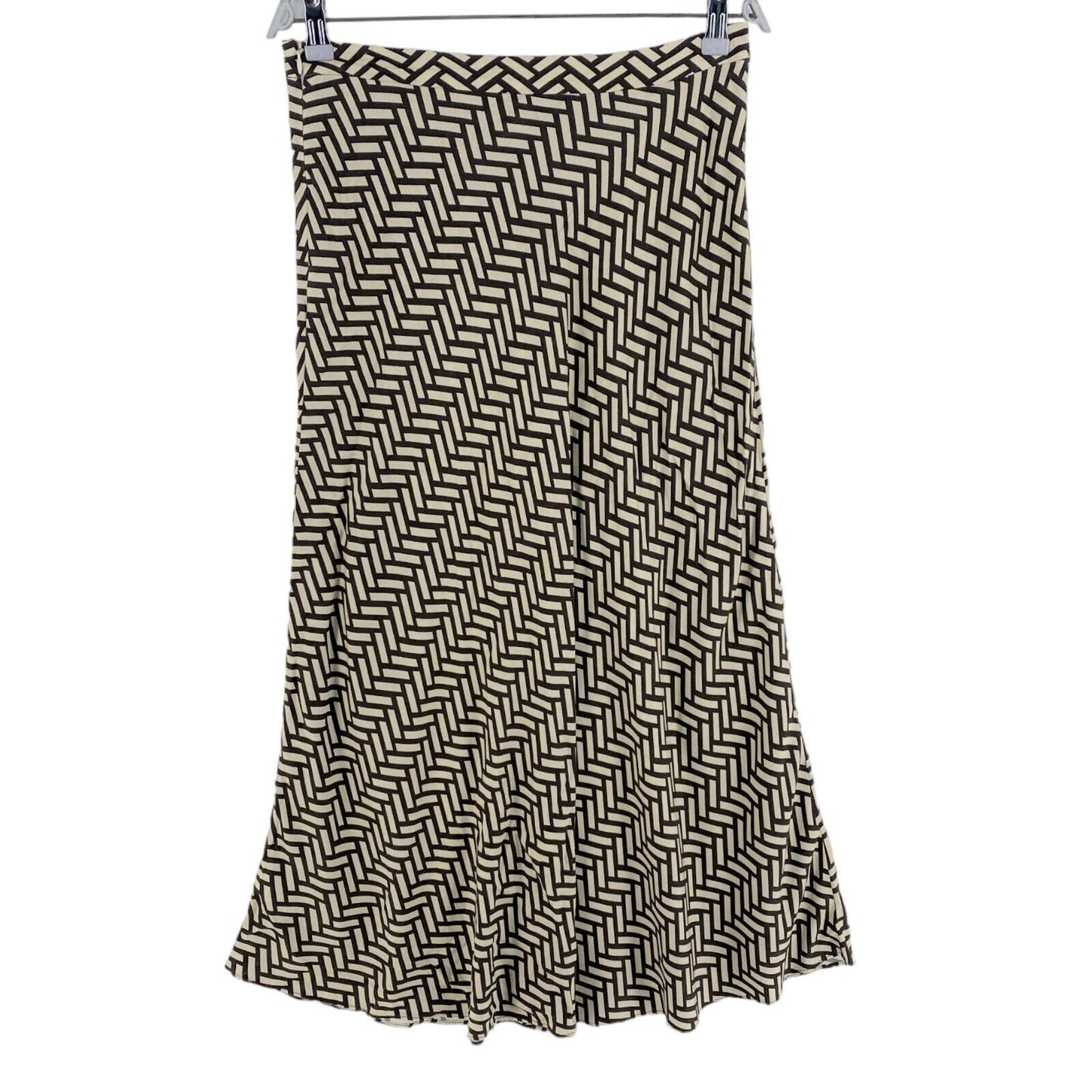 RRP €164 GANT Brown Geometric A Line Skirt Size EU 36 UK 8 US 6