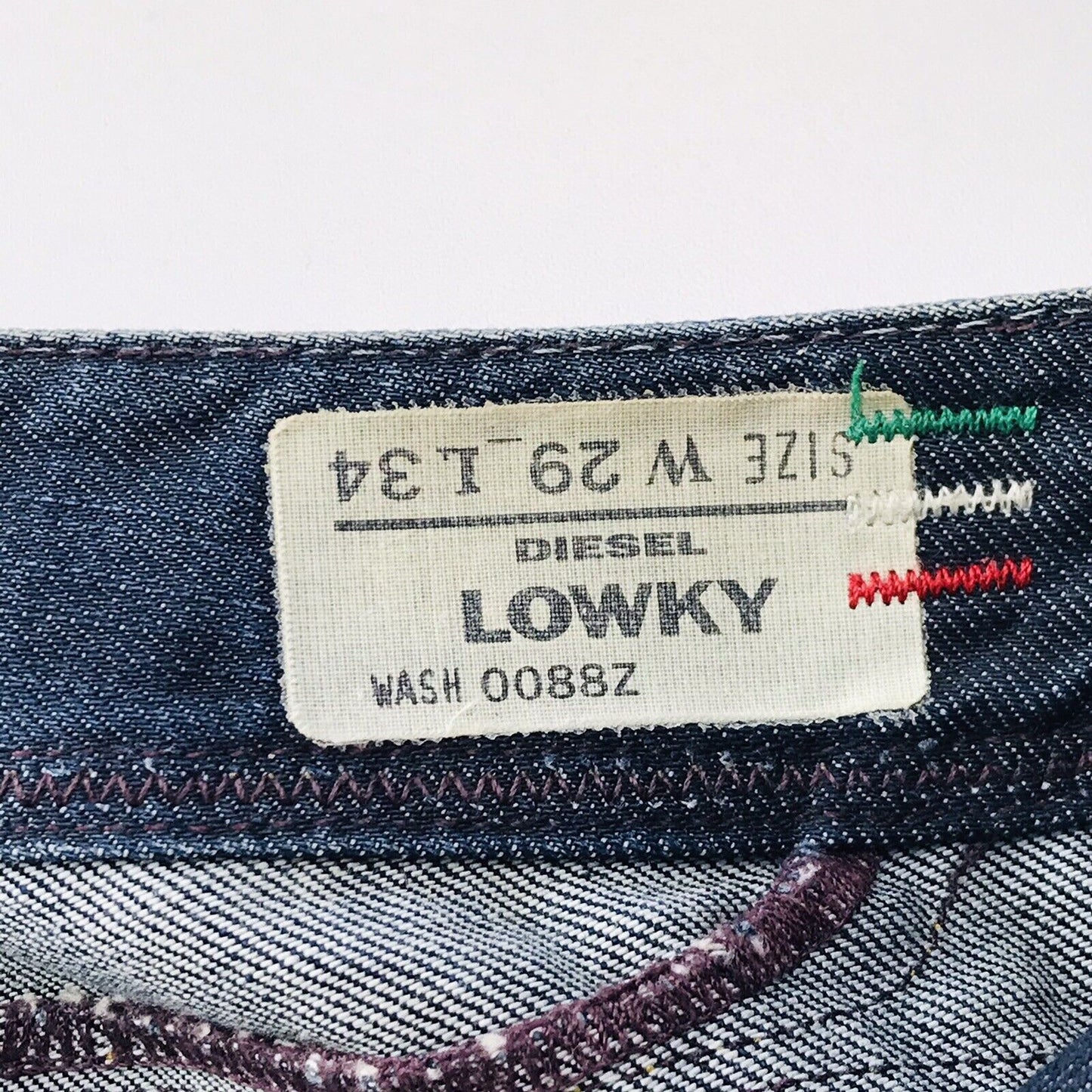 Diesel LOWKY Damen Jeans, Dunkelblau, niedrige Taille, normale Passform, W29 L32