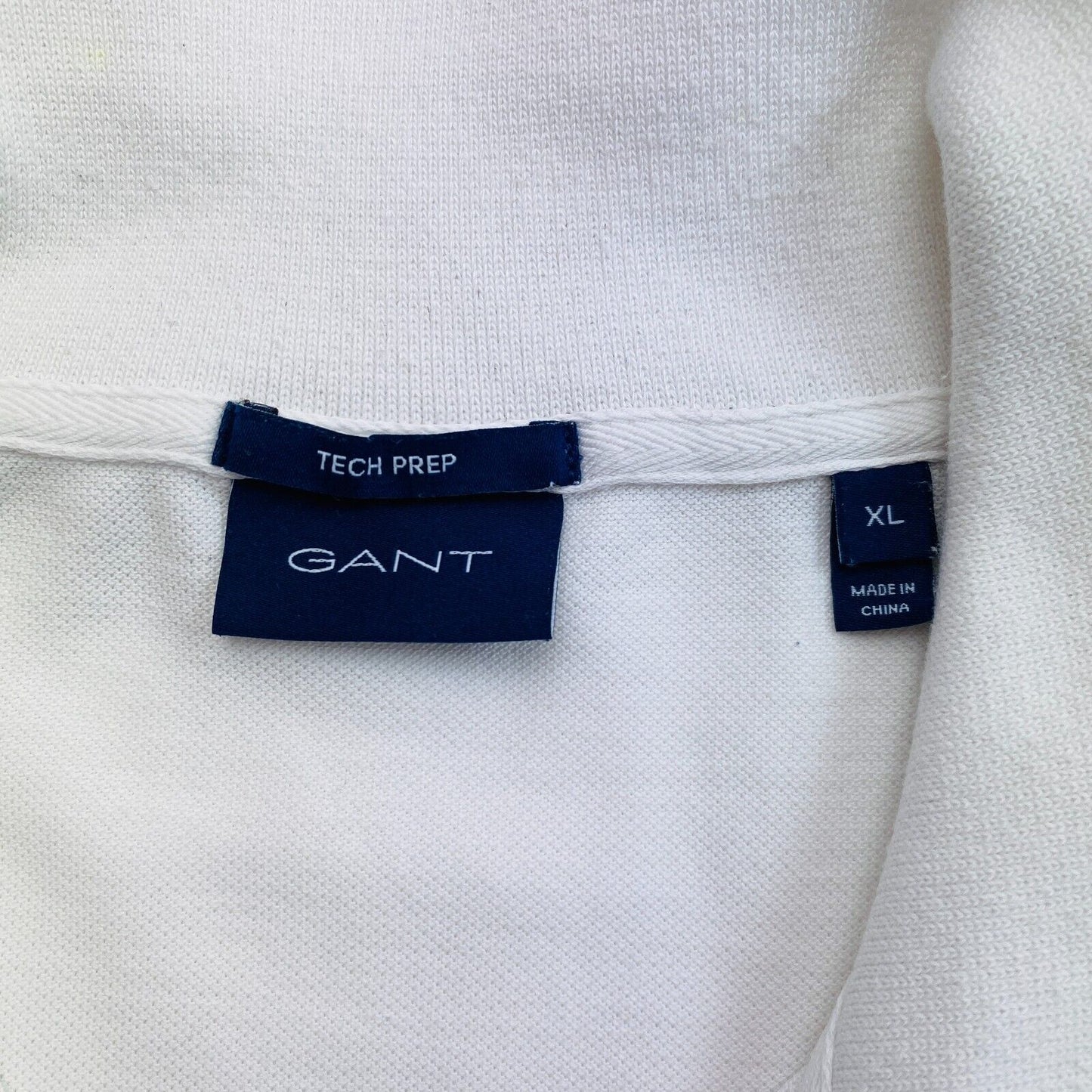 GANT White Tech Prep Pique Rugger Polo Shirt Size XL