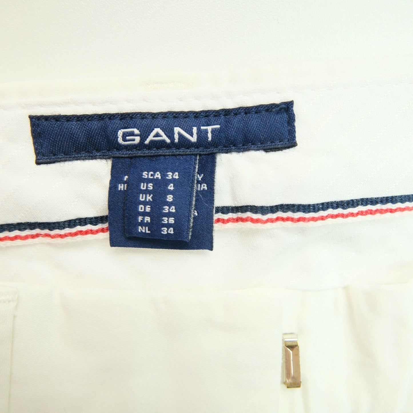 GANT White Satin Bermuda Shorts Size EU 34 UK 8 US 4