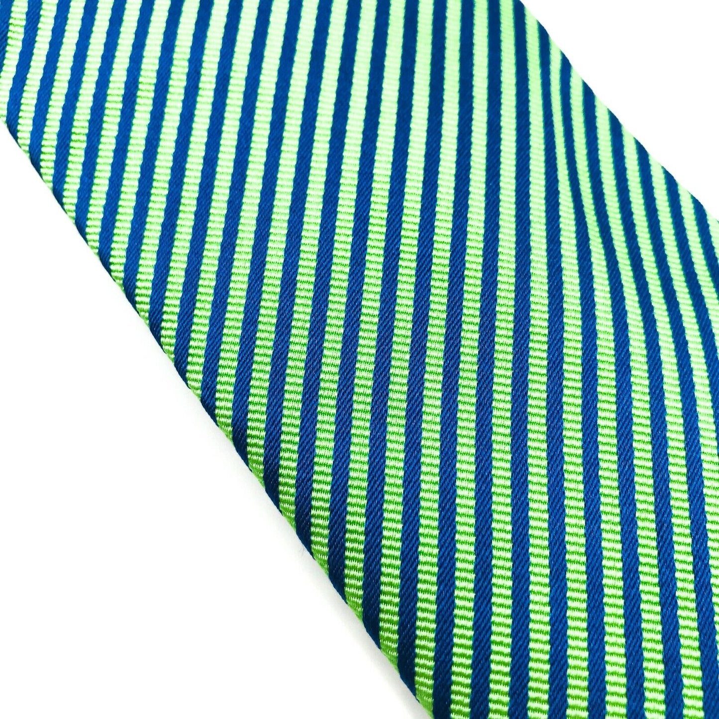 GANT Green Blue Striped 100% Silk Tie Made In Italy