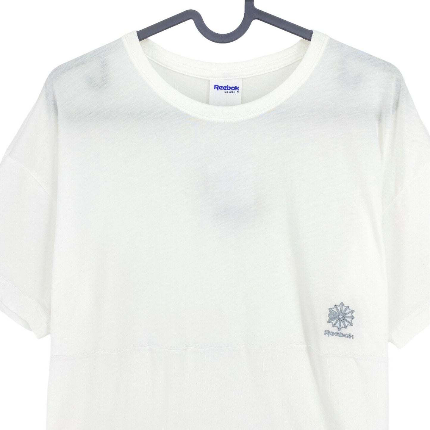 Reebok T-shirt à col rond avec logo blanc Taille S