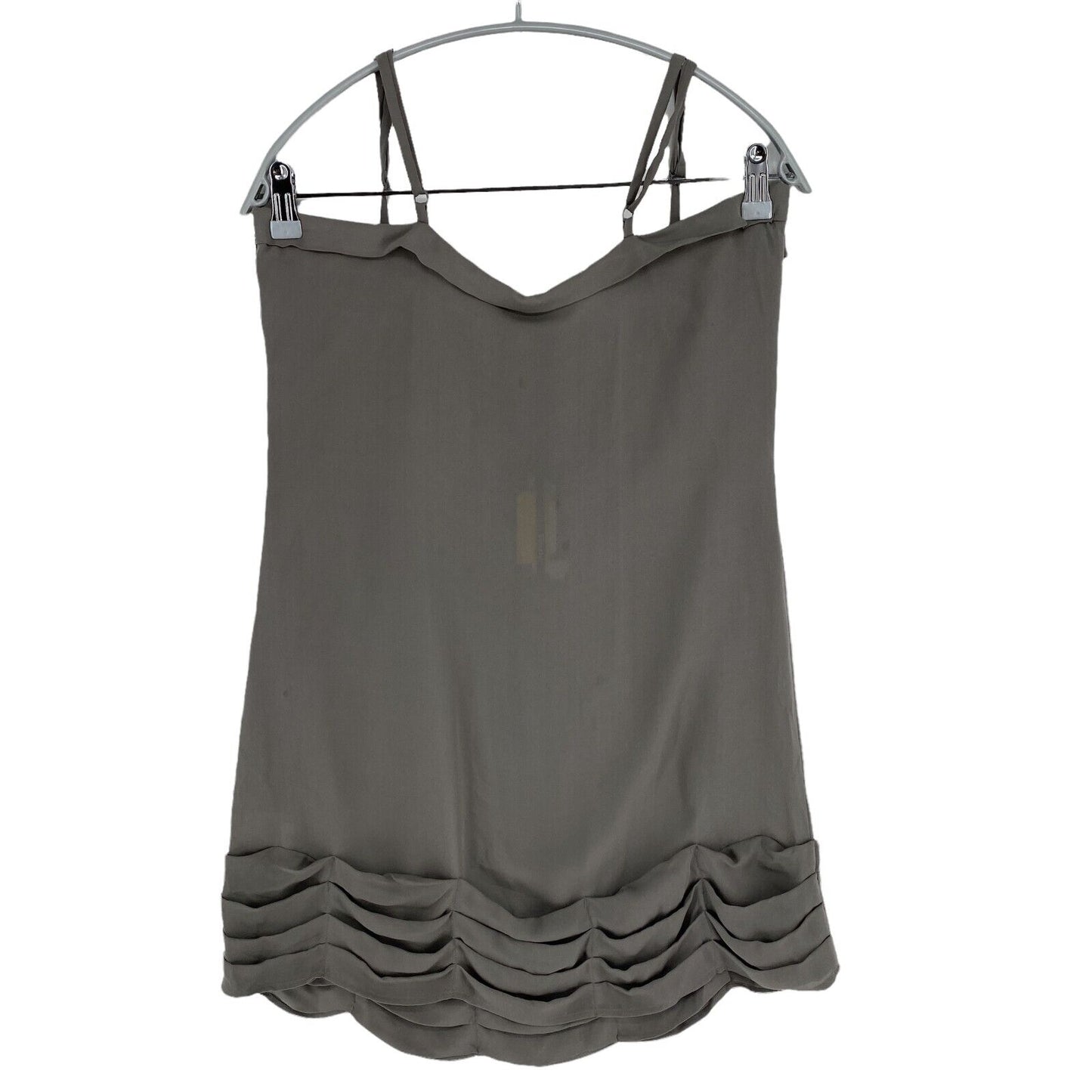 RRP €254 Fairly Grey 100% Silk Sleeveless Tank Top Blouse Size IT 42 UK 10 US 8