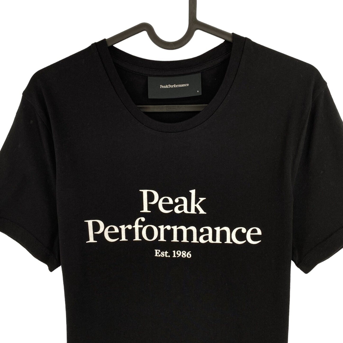 PEAK PERFORMANCE Men Black Original Crew Neck Short Sleeve T Shirt Size S