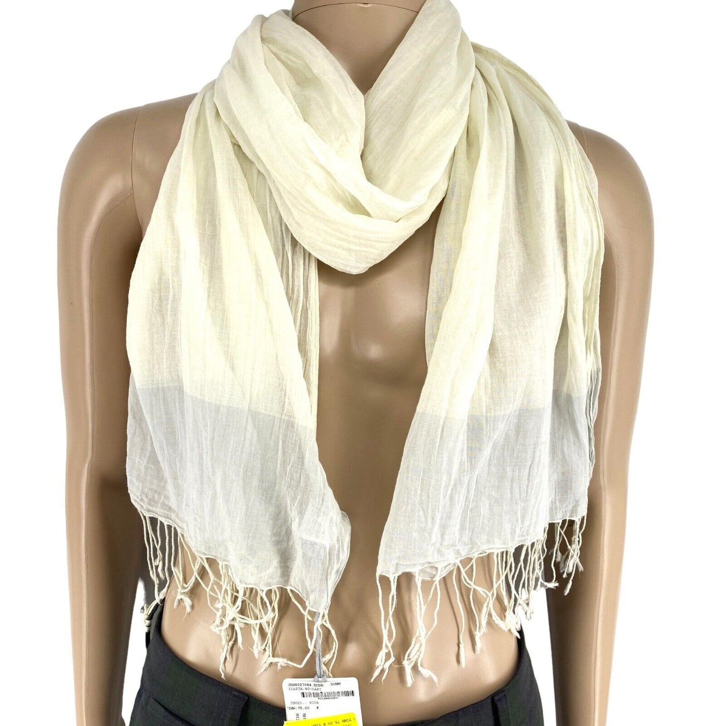 NORTH SAILS Beige With Tassels Scarf Shawl