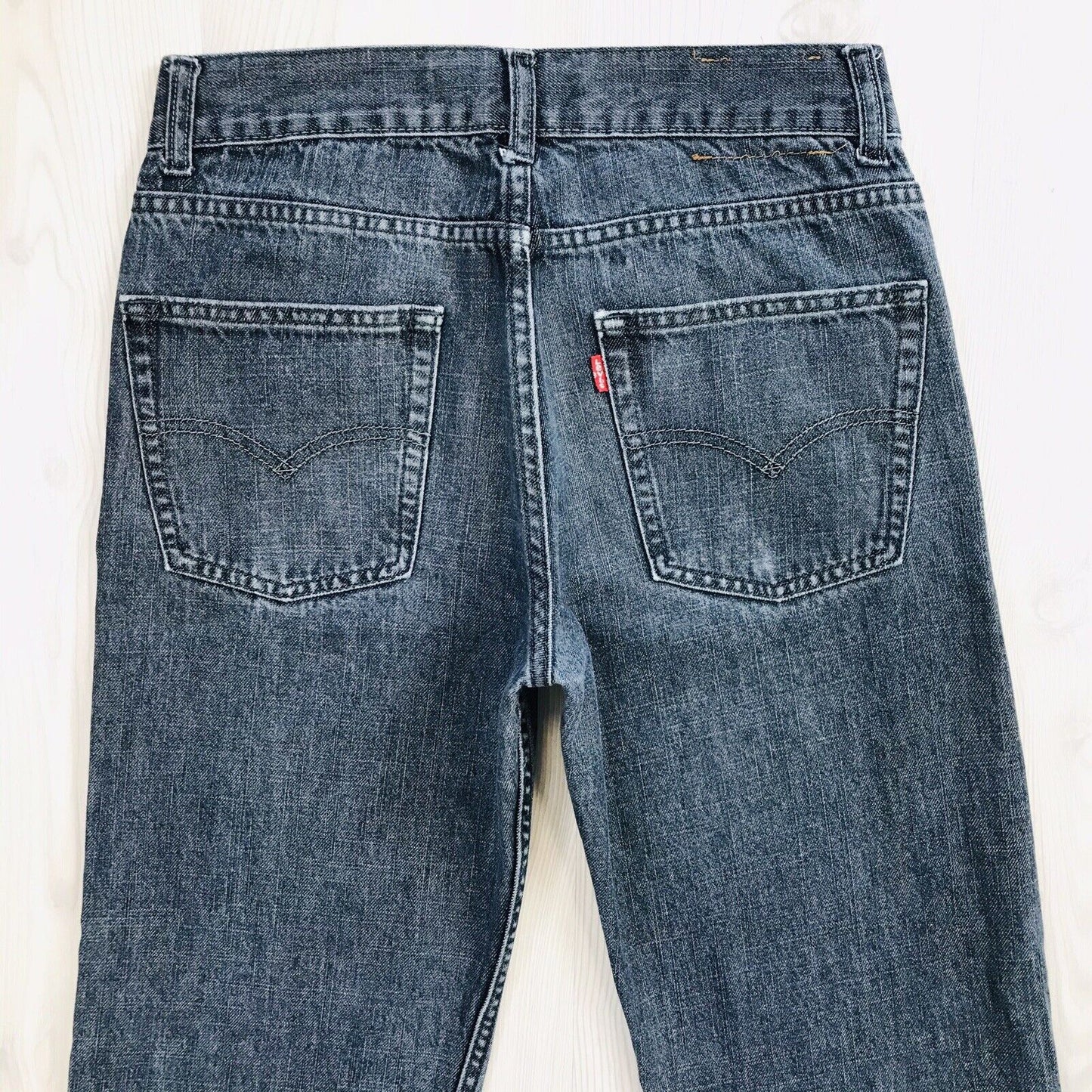 Vintage Levi's 550 Boys Grey Relaxed Straight Fit Jeans 16 Reg / W28 L28