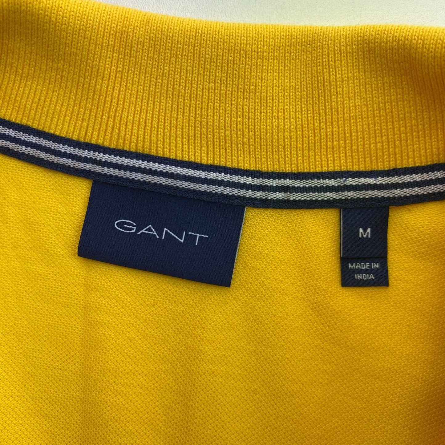 GANT Gelbes Piqué Rugger Poloshirt Größe M