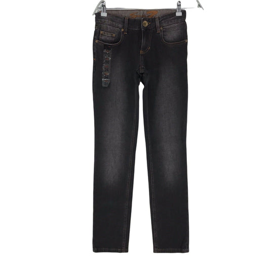 Seven7 Damen Jeans Slim Straight Fit Dunkelgrau W24