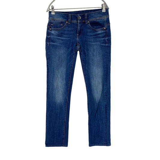 G-STAR MIDGE Damen Jeans, Blau, mittlere Leibhöhe, normale Passform, gerade Passform, Größe W30 L30