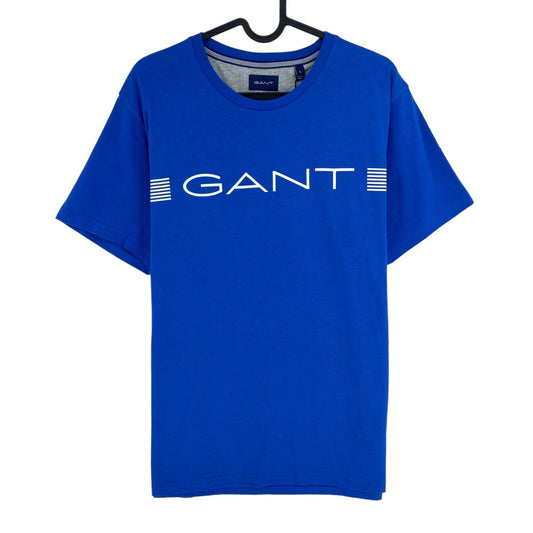 GANT Blue Stripes Crew Neck T Shirt Size L