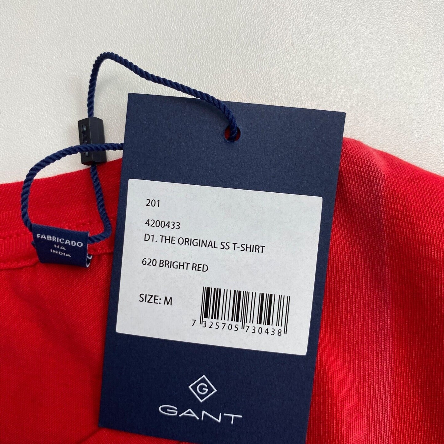 GANT Red The Original Crew Neck T-Shirt Top Size M