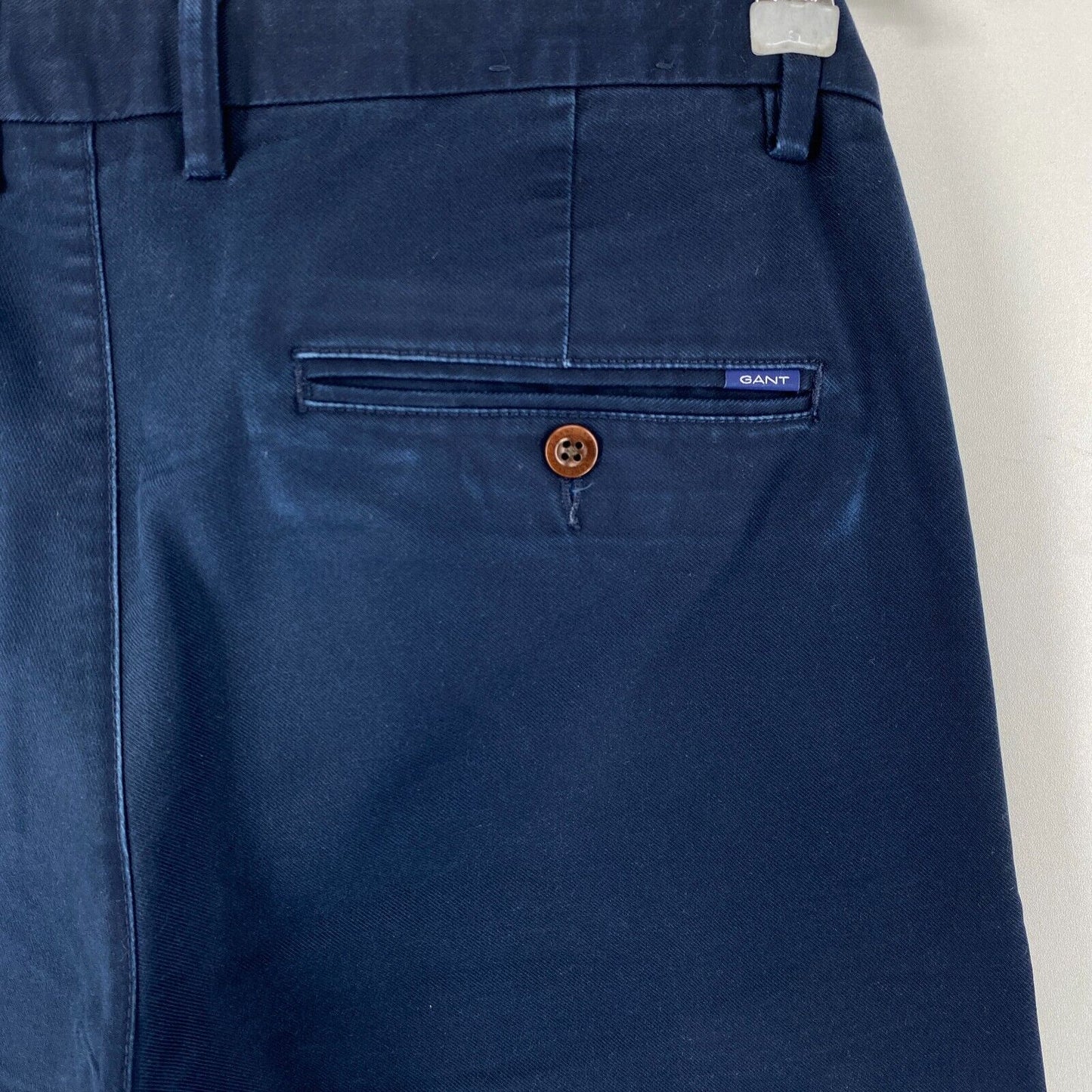 GANT Dark Blue Mens Skinny Fit Chino Trousers Size W32 L34