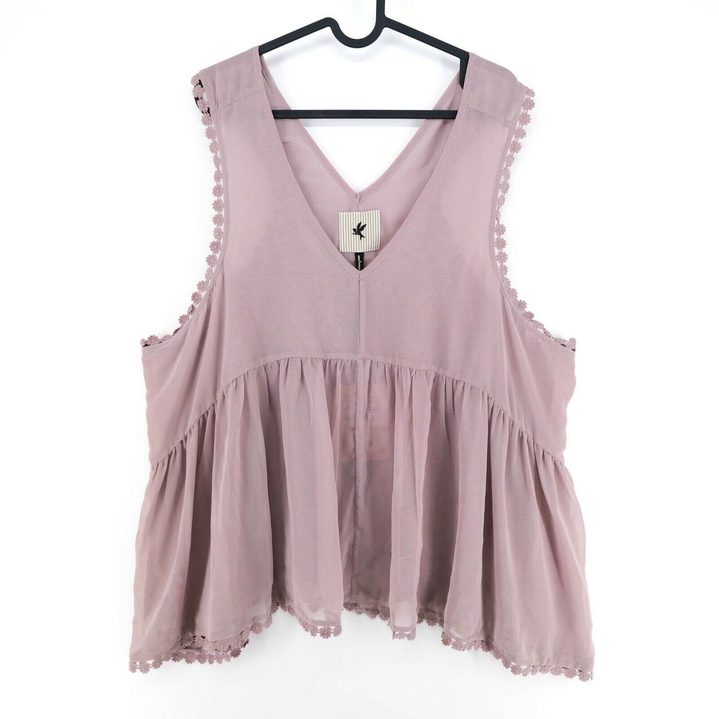 ONE TEASPOON Rosa ausgestelltes, locker sitzendes Top, Bluse, Größe EU 32 34 UK 6 8 US 4 6