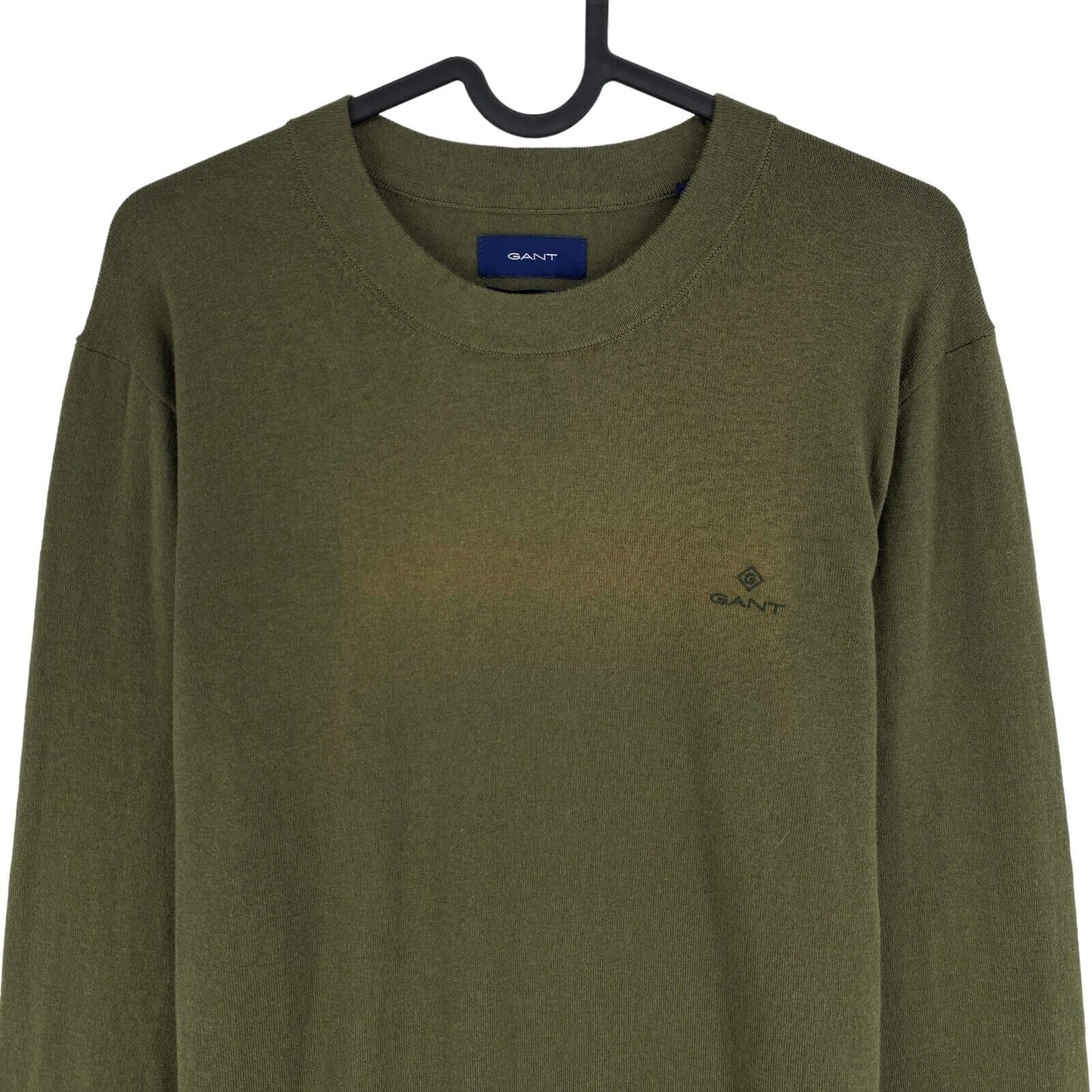 GANT Green Cotton Cashmere Crew Neck Sweater Pullover Size M