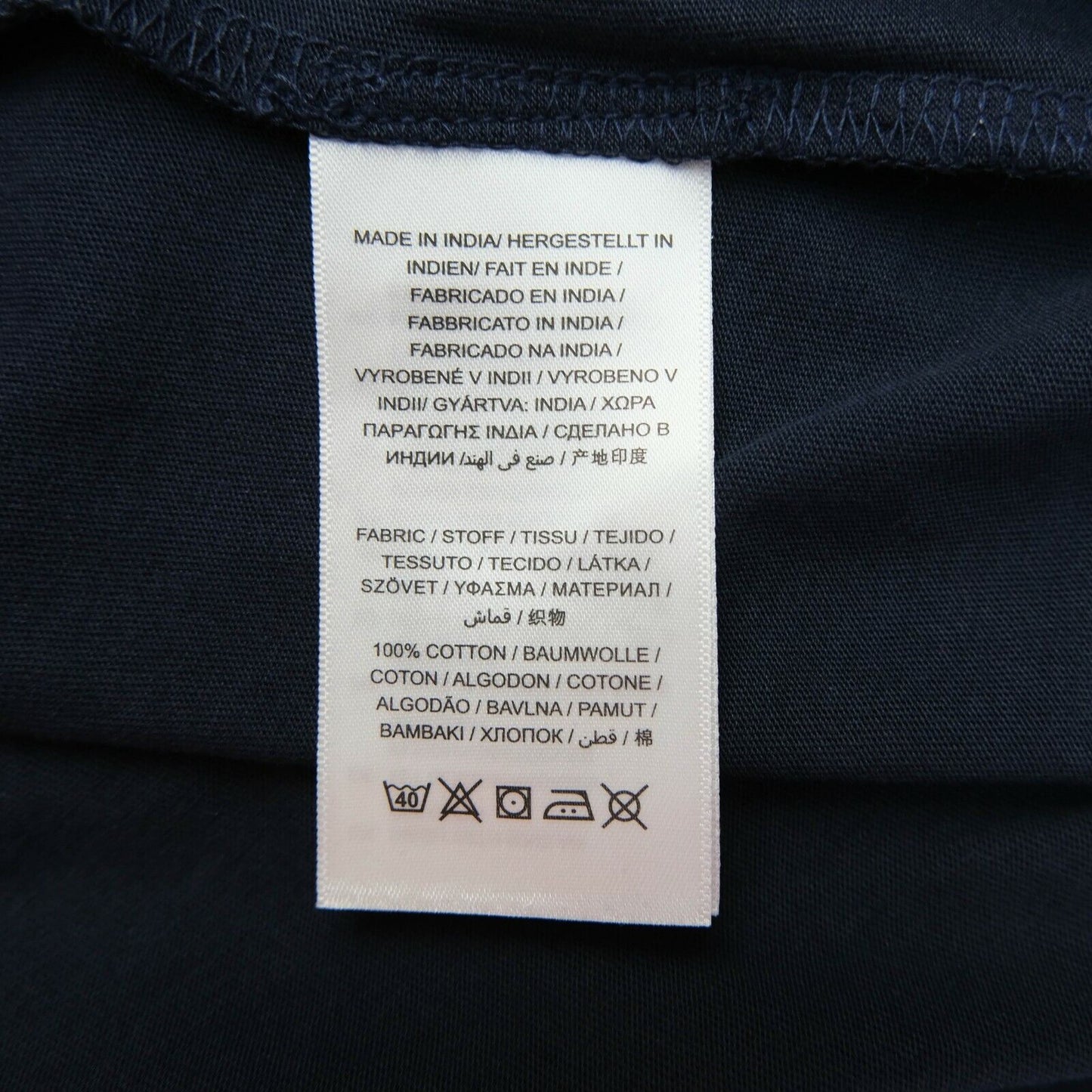 GANT T-Shirt mit Rundhalsausschnitt und Logo, Marineblau, Größe S