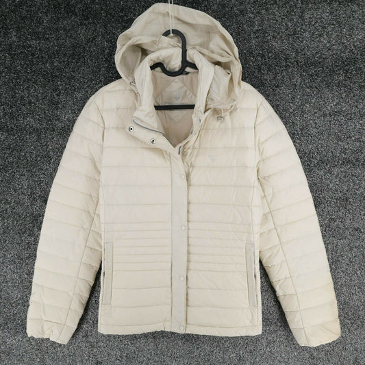 GANT Beige Hooded Light Down Puffer Jacket Coat Size XS