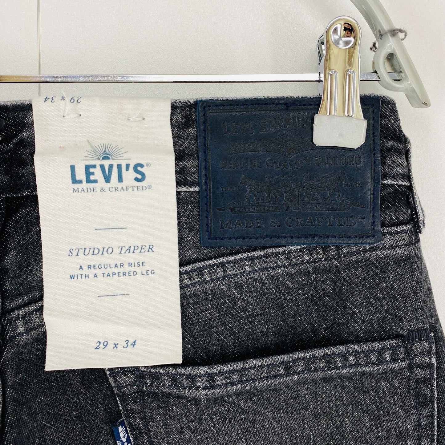 Levi's Made & Crafted STUDIO TAPER Mens Dark Grey Tapered Fit W29 L34