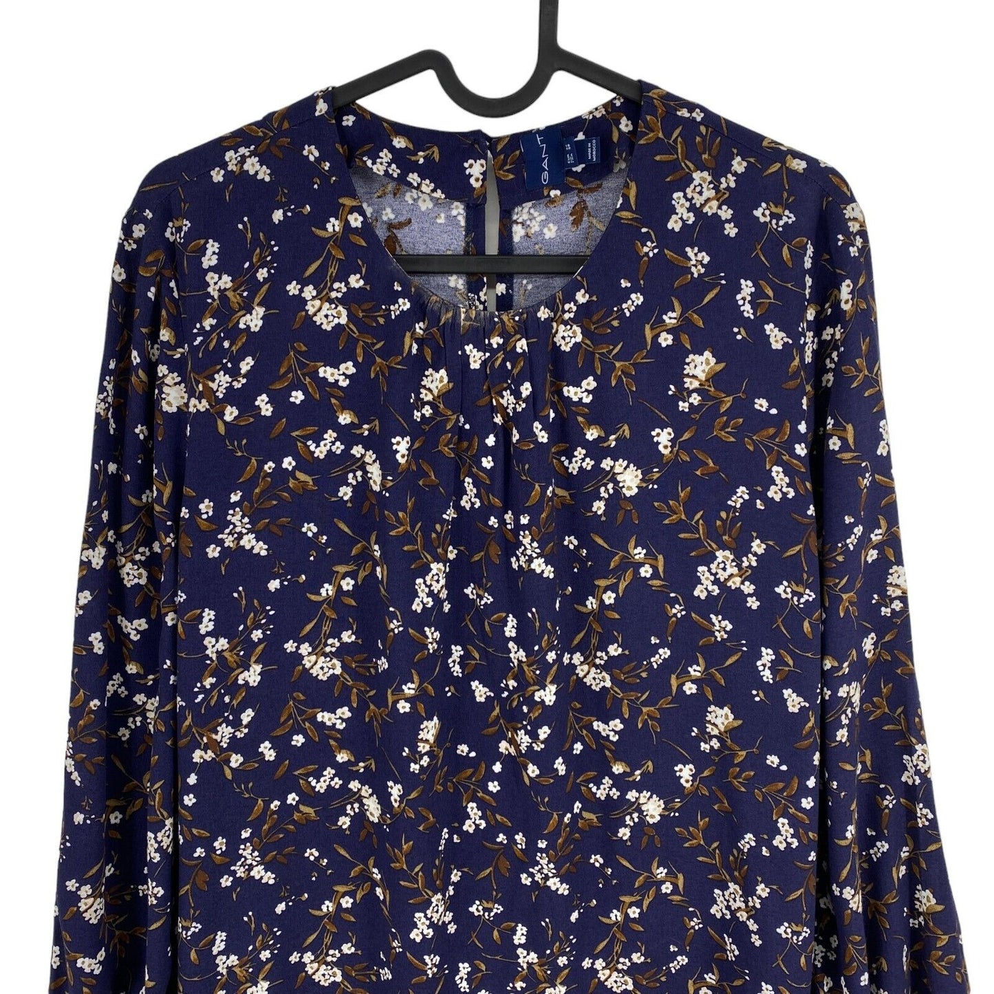 GANT Navy Blue Floral Print A Line Dress Size EU 34 UK 6 US 4