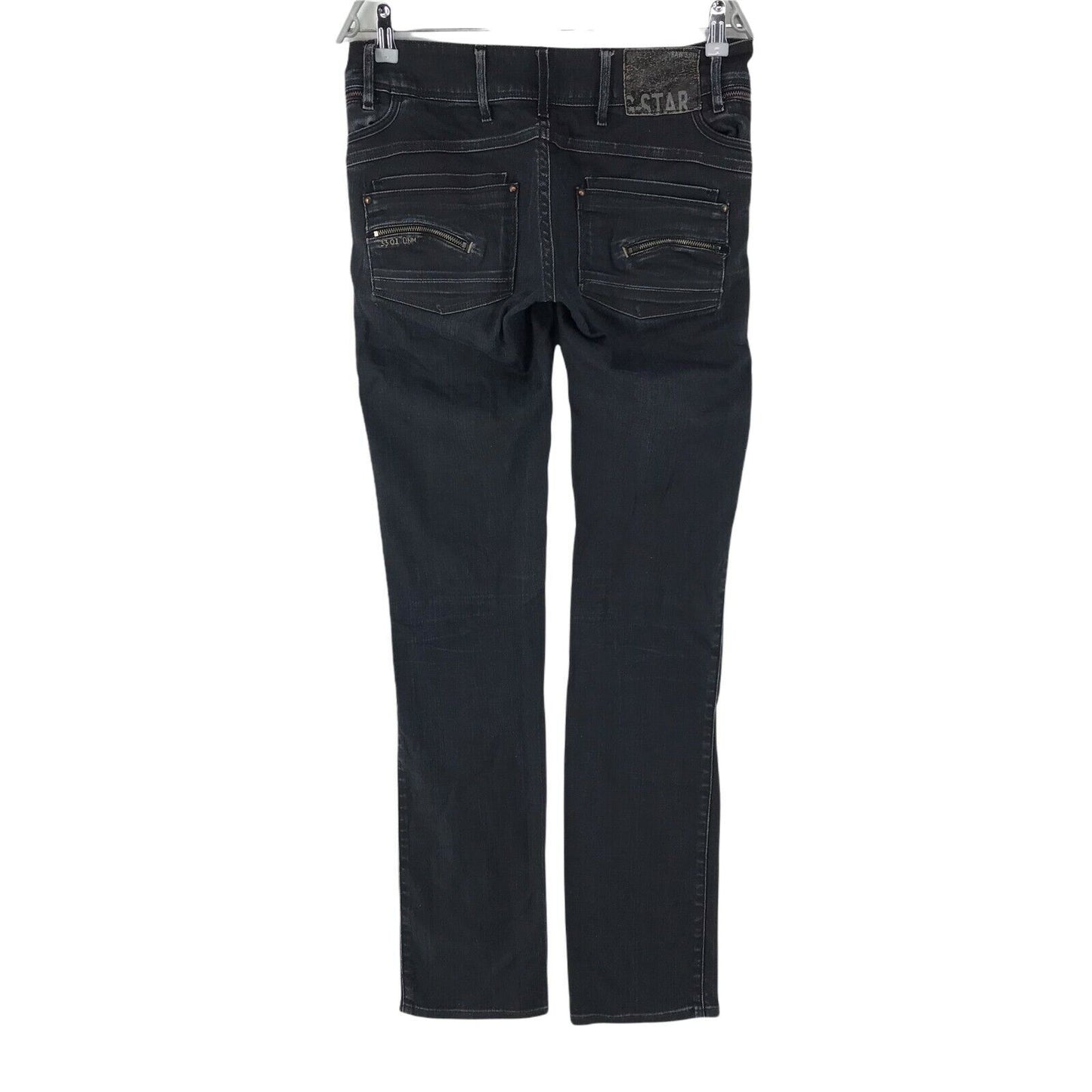 G-STAR RAW BERLIN Femme Gris Foncé Regular Straight Fit Jeans W28 L36