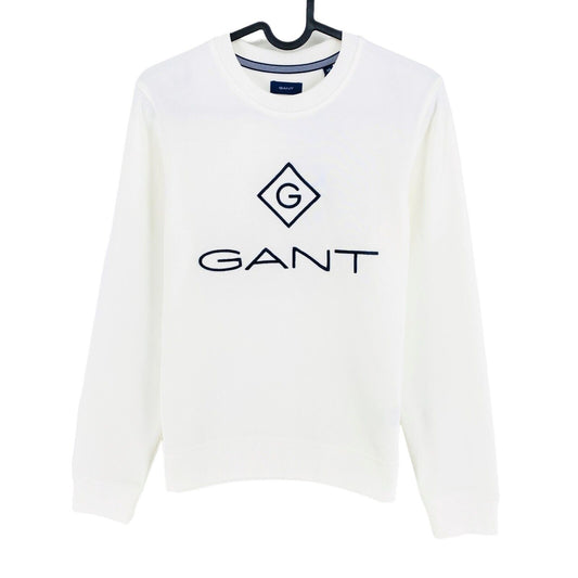 GANT White Lock Up Crew Neck Sweater Jumper Size XS