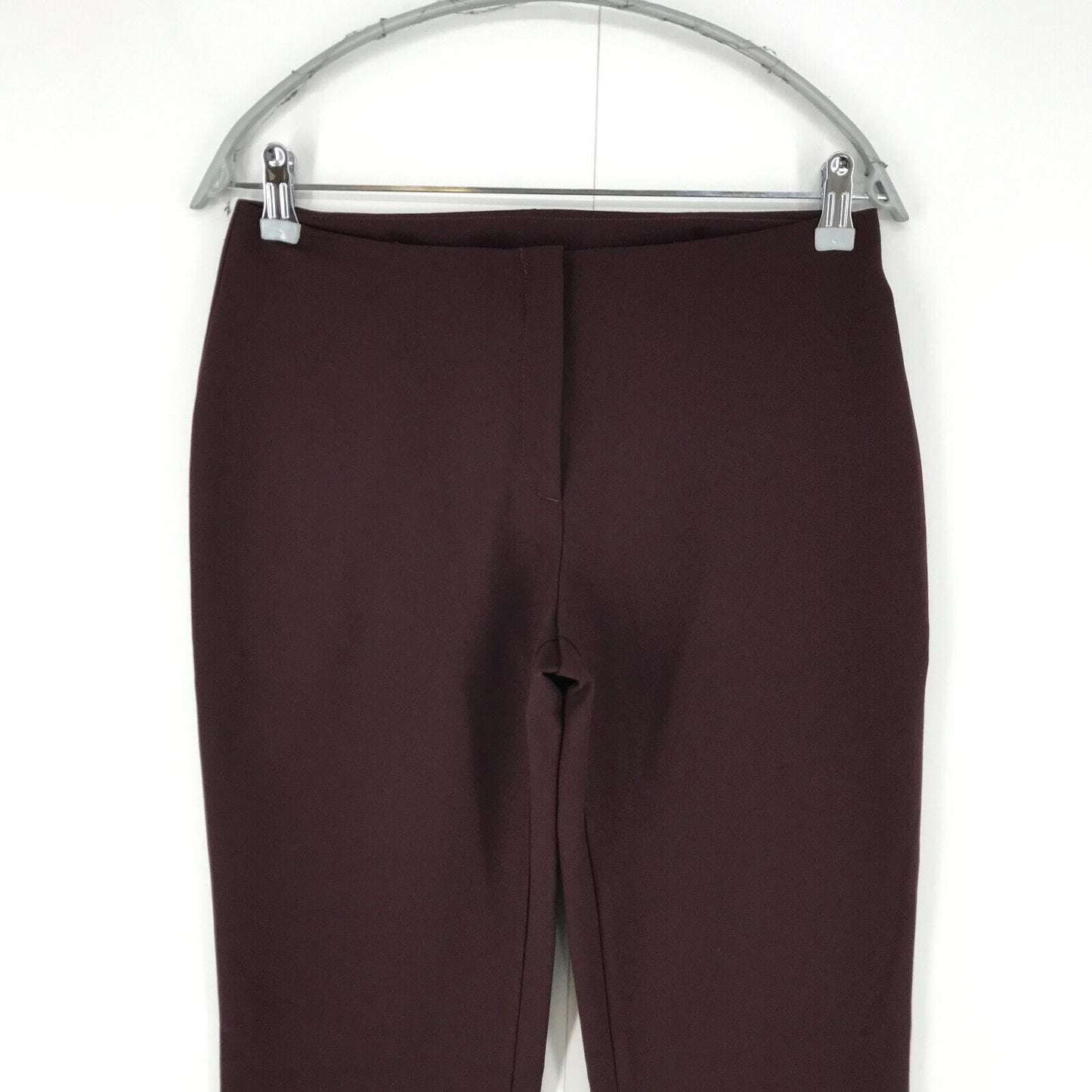 UNITED COLORS OF BENETTON Women Dark Cherry Red Regular Fit Trousers EU 42 W28