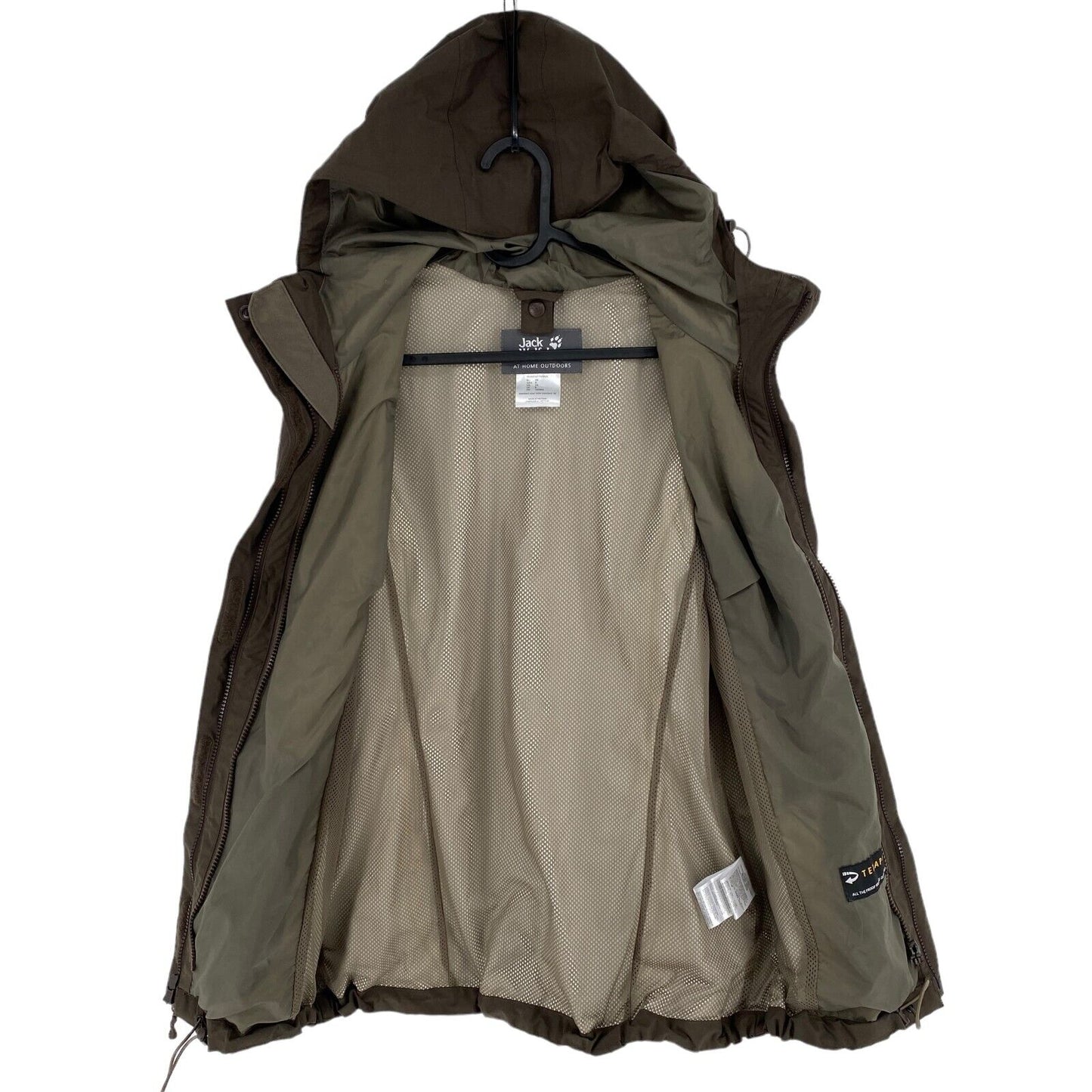 Jack Wolfskin Texapore Brown Hooded Jacket Coat Size XS