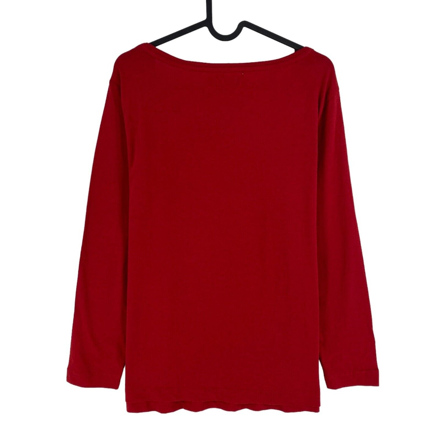 OVS Red Long Sleeves Crew Neck T Shirt Blouse Size L