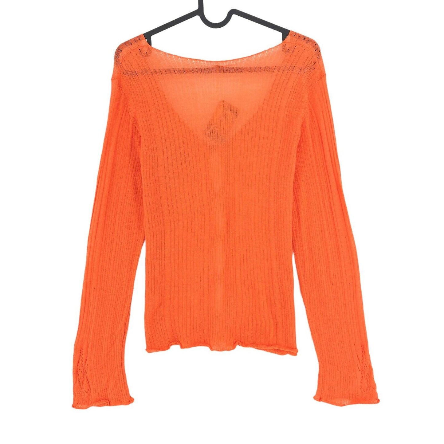 LANEROSSI Orange 100% Merino Wool Cardigan Size 1 - S