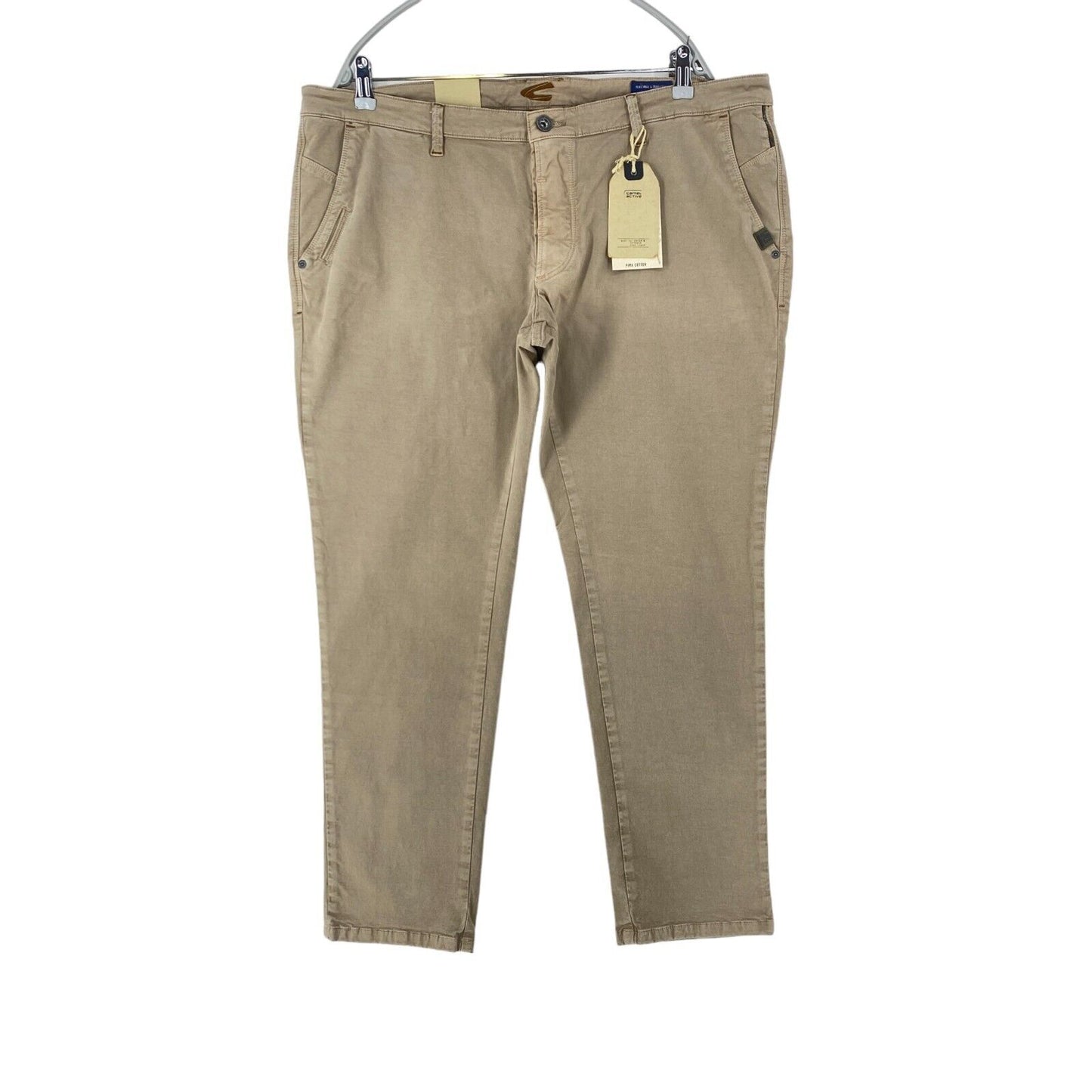 Camel Active MADISON Beige Modern Slim Fit Chino Trousers W40 L30