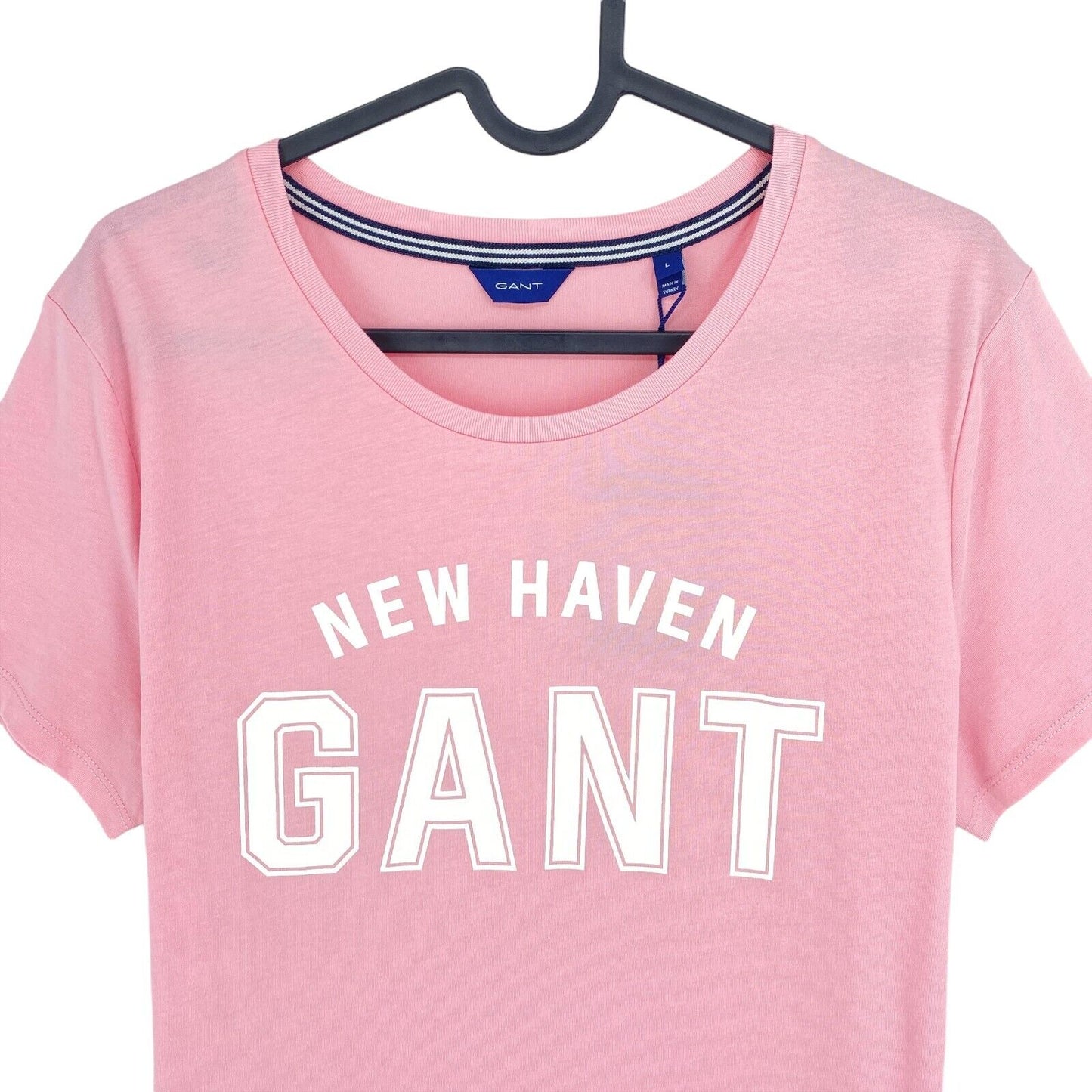 GANT T-shirt à col rond avec logo rose taille L