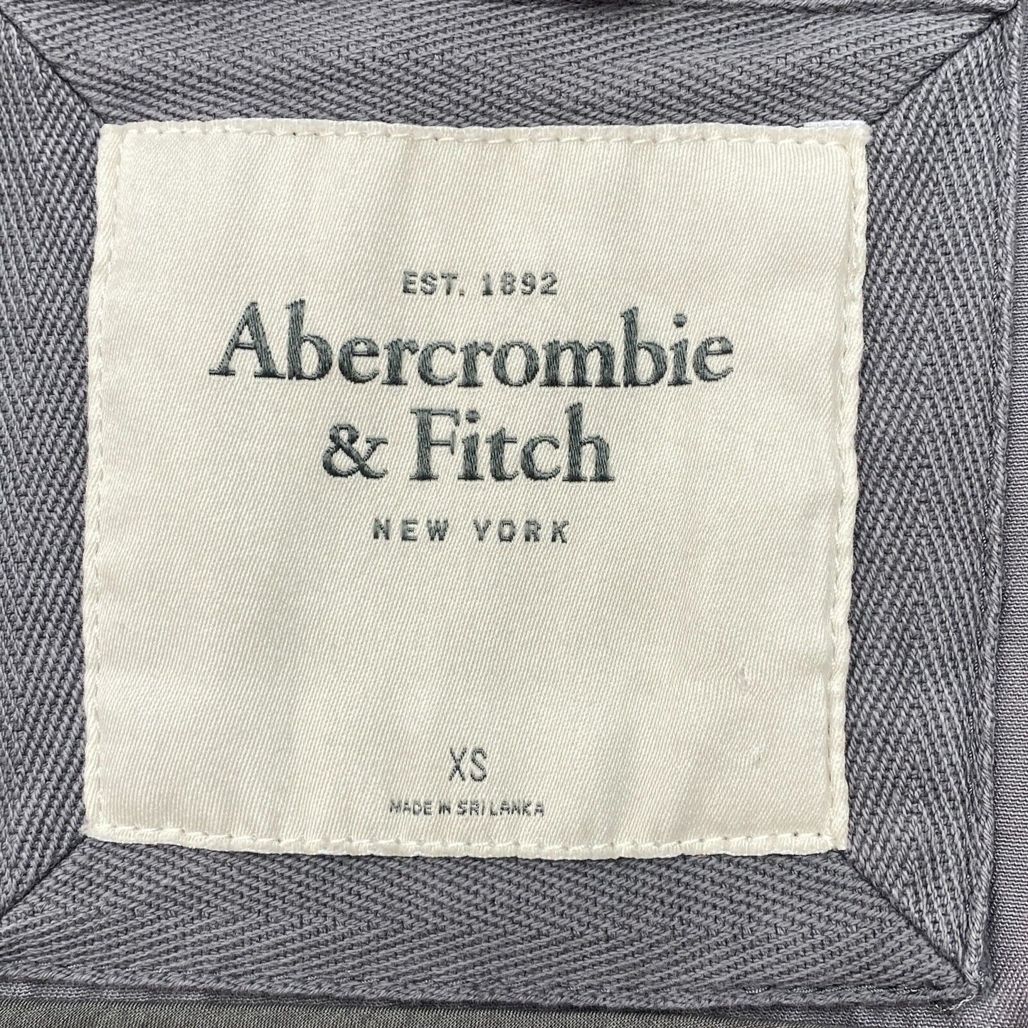 Abercrombie &amp; Fitch, Kapuzenjacke, 100 % Baumwolle, Grau, Größe XS