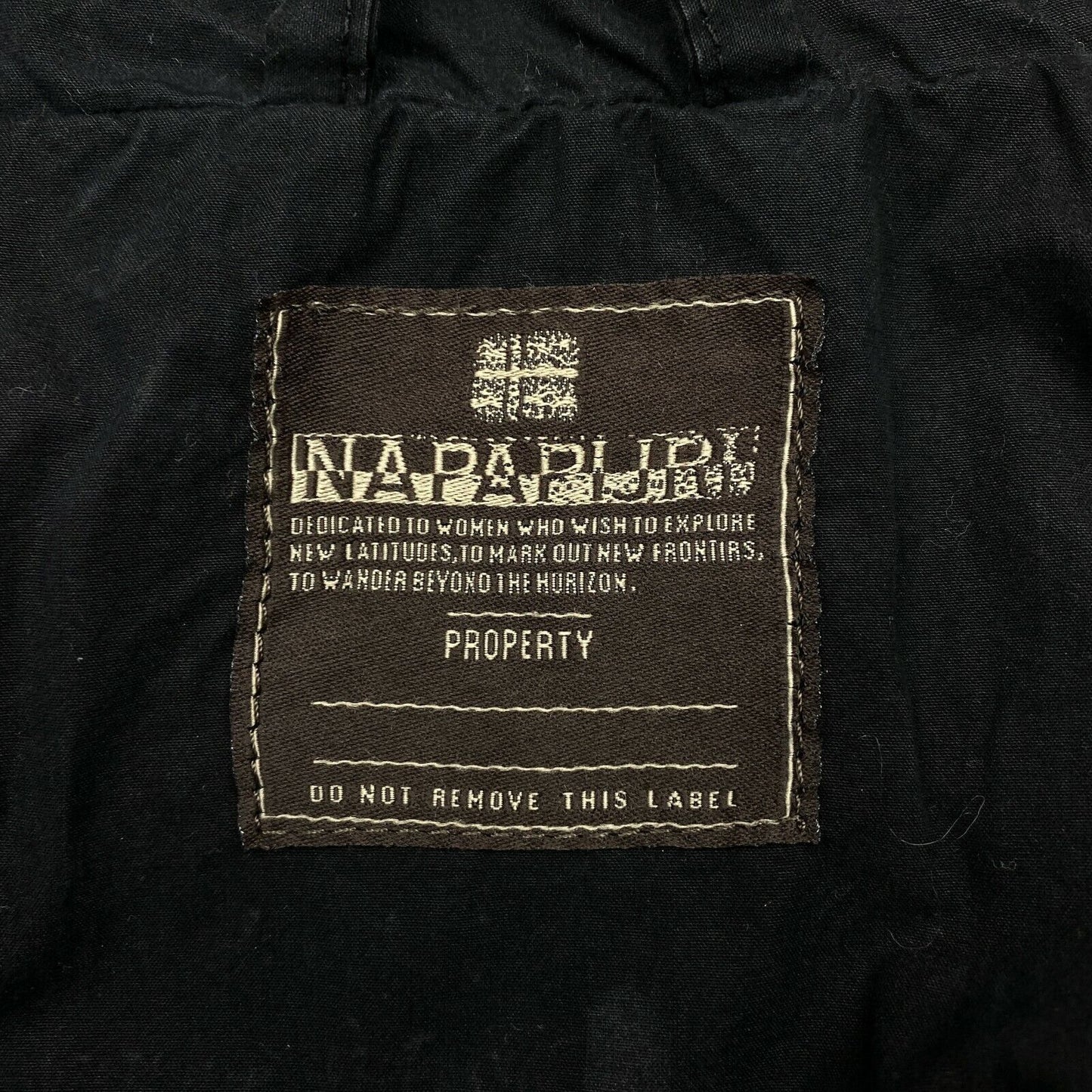 NAPAPIJRI Black 100% Cotton Jacket Size M