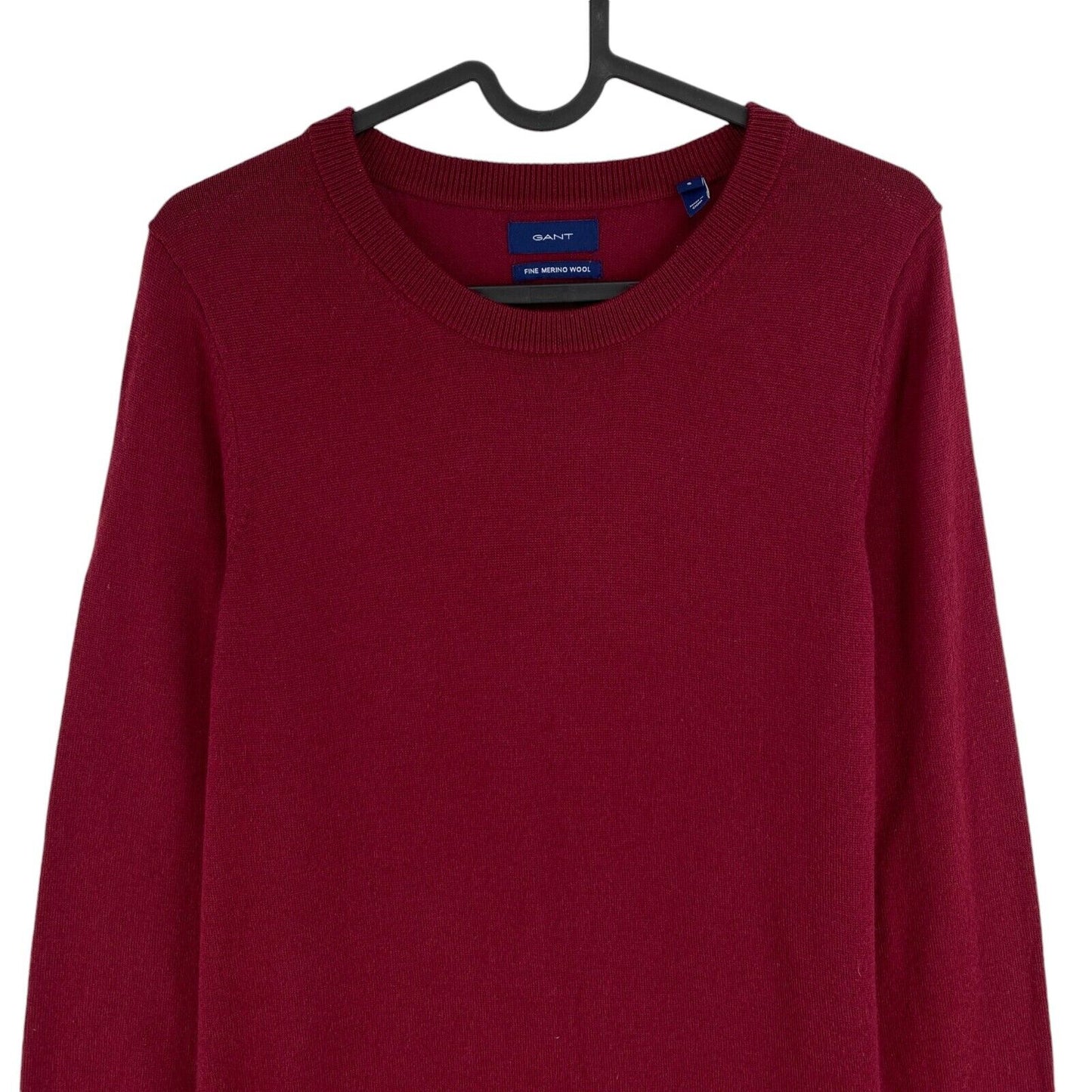 GANT Women Dark Red Wool Crew Neck Dress Size S