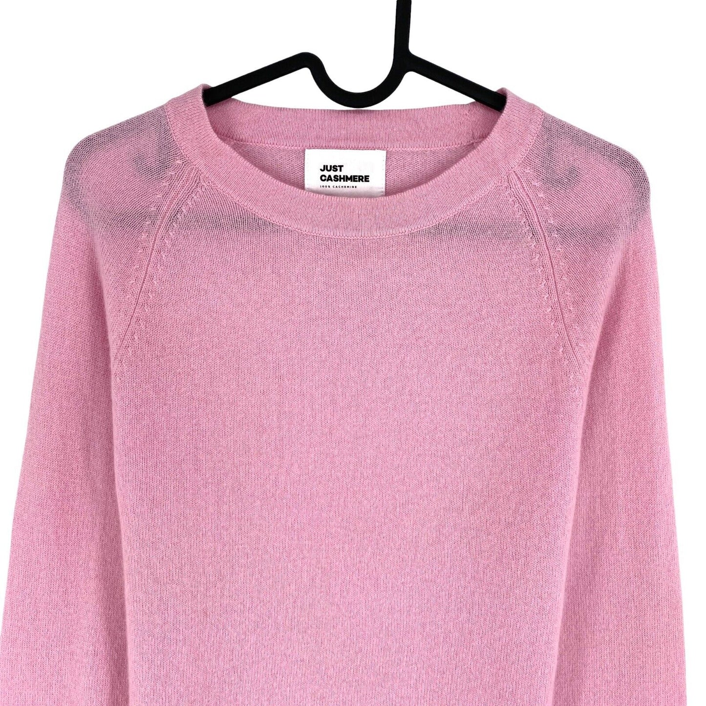 Just Cashmere Women Pink 100% Cashmere Crew Neck Sweater Pullover Size M