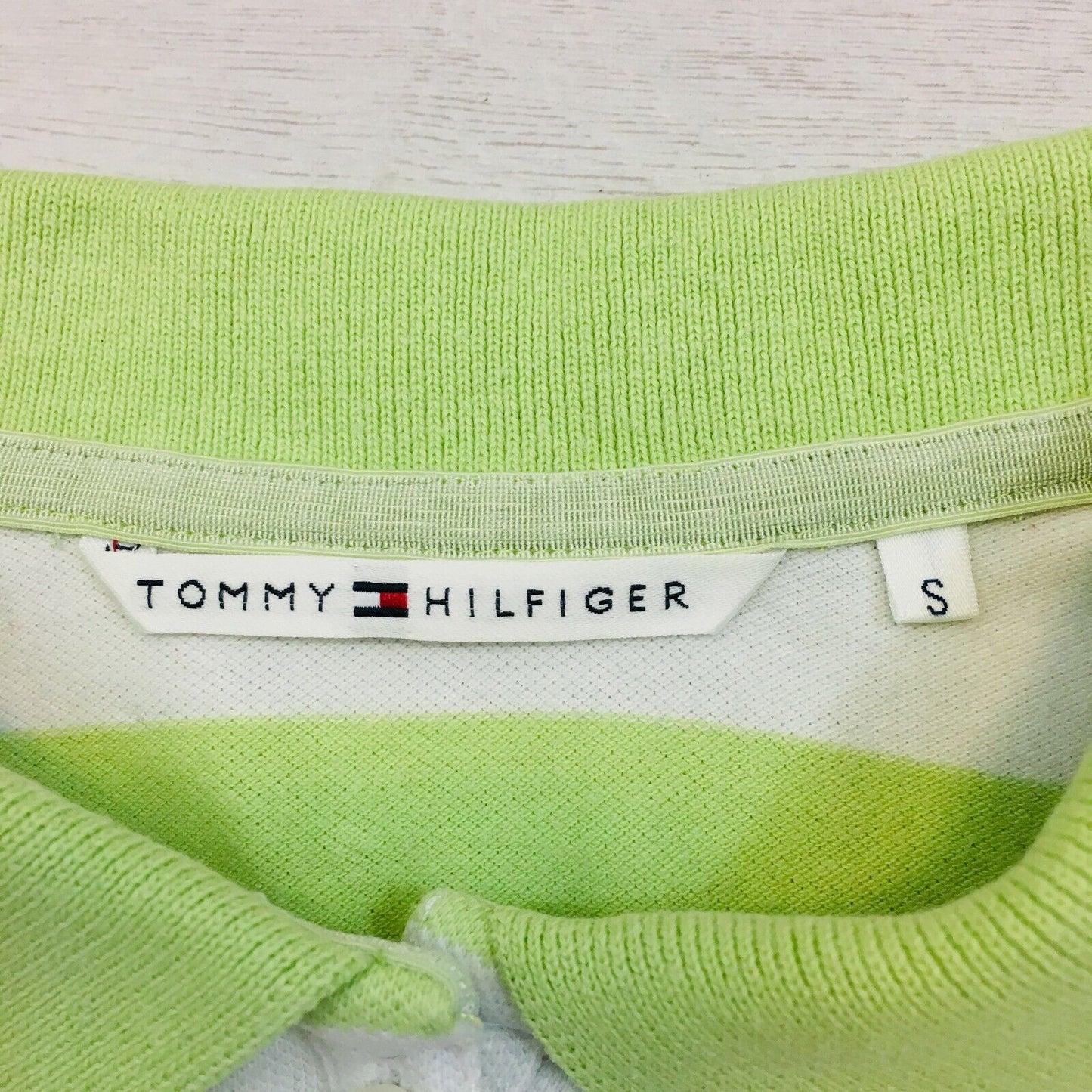 Tommy Hilfiger Green Slim Fit Polo Shirt Blouse Top Size S