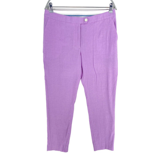 GANT Light Purple Stretch Linen Tapered Pants Trousers Size EU 40 UK 12 US 10