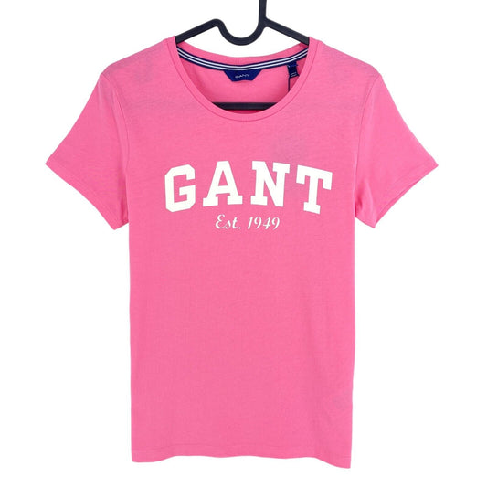 GANT Pink Logo Crew Neck T Shirt Size XS