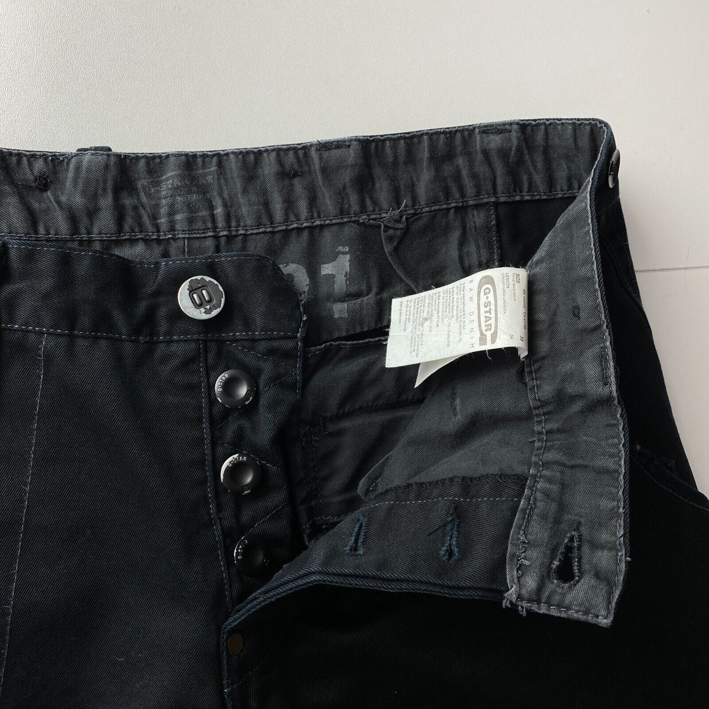 G-STAR DECK CHINO Black Regular Tapered Fit Jeans W30 L34