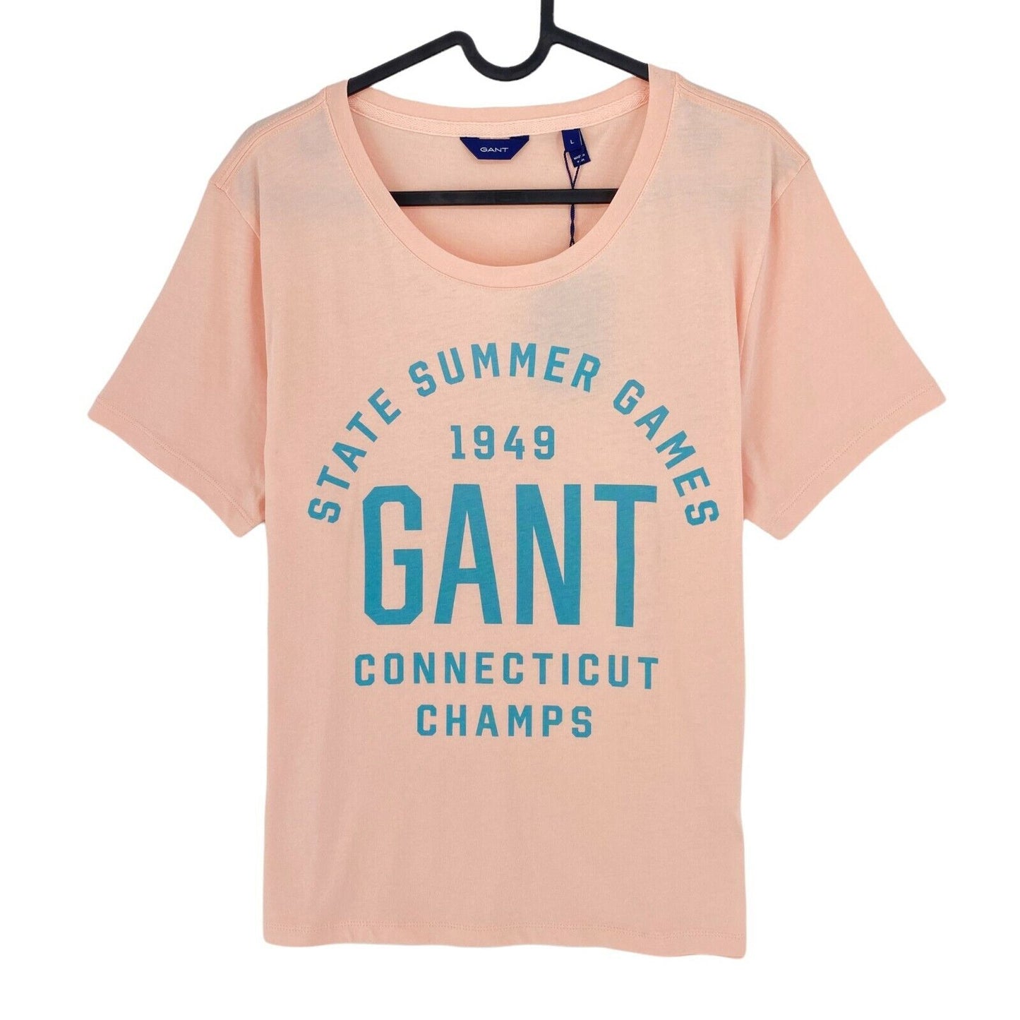 GANT Pink Summer Graphic Crew Neck T Shirt Size L