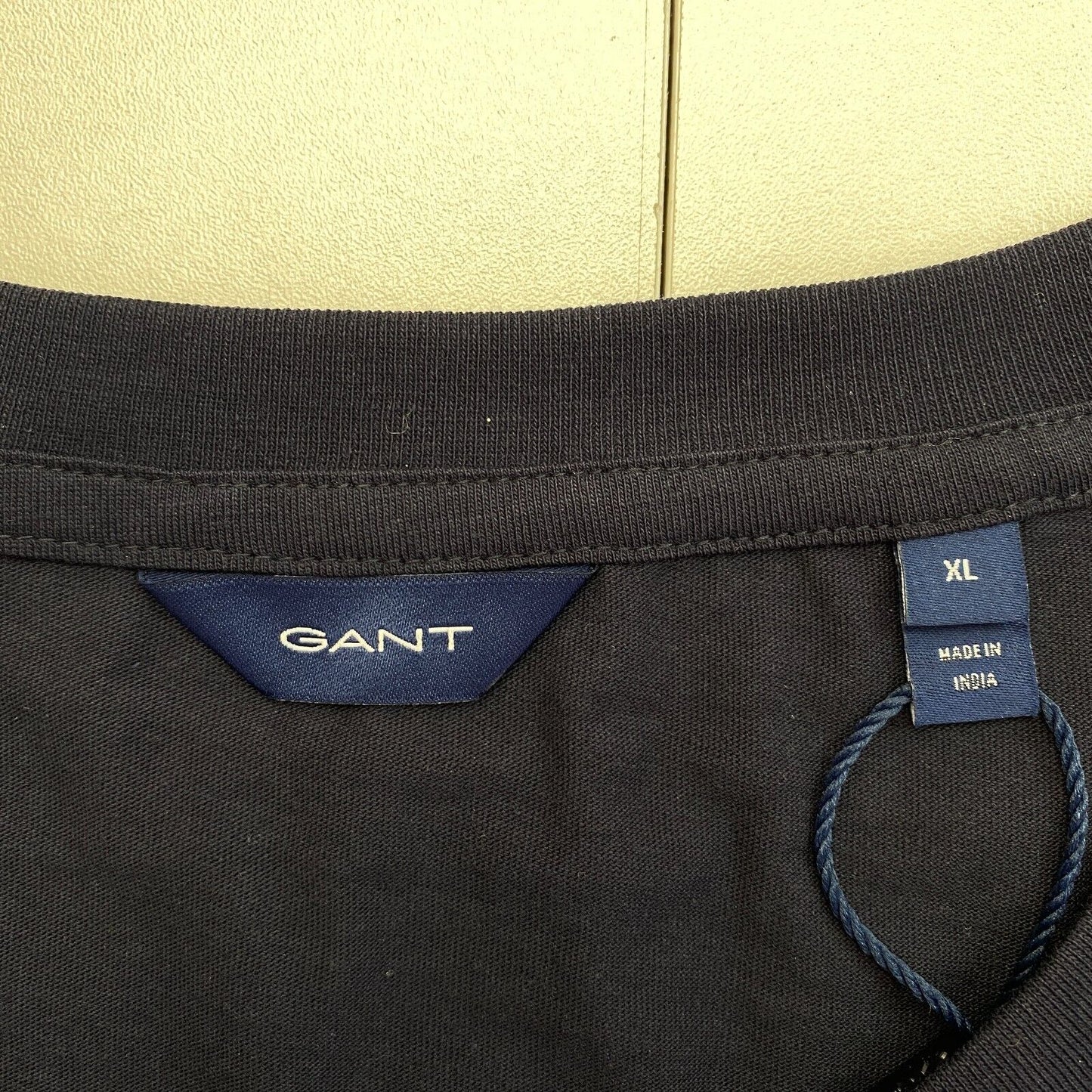 GANT Women Navy Blue Rope Icon Crew Neck Short Sleeve T Shirt Size XL