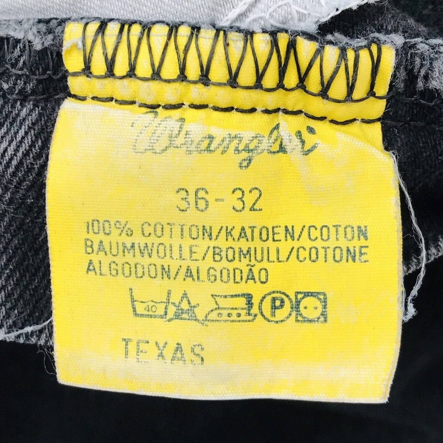 Wrangler TEXAS Dark Grey Regular Straight Fit Jeans Size W36 L32