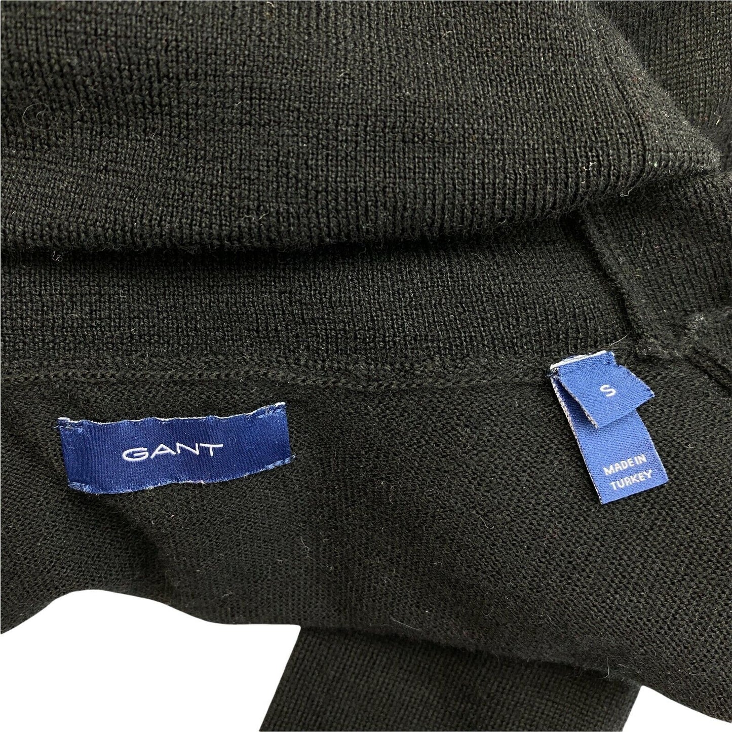 GANT Pull à col roulé 100 % laine noir Taille S