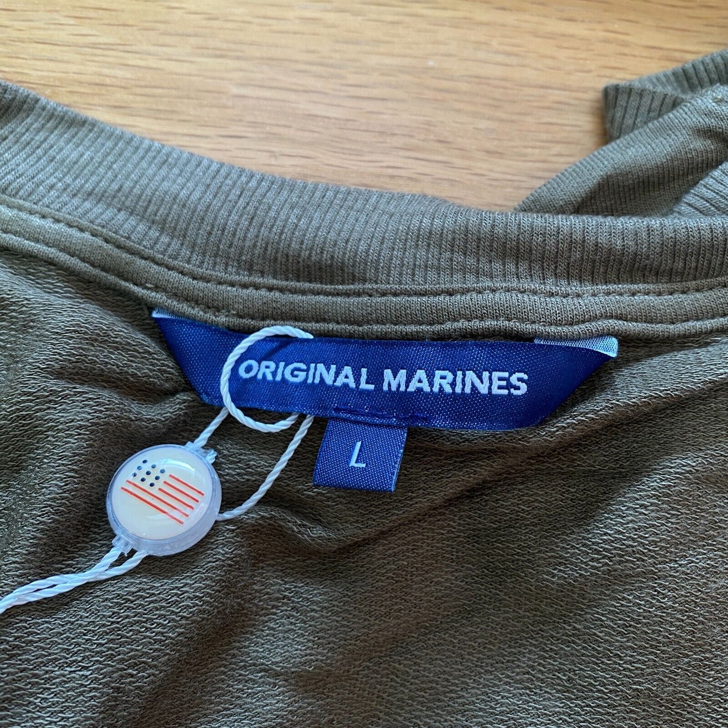 Original Marines Green V Neck Jumper Pull Taille L