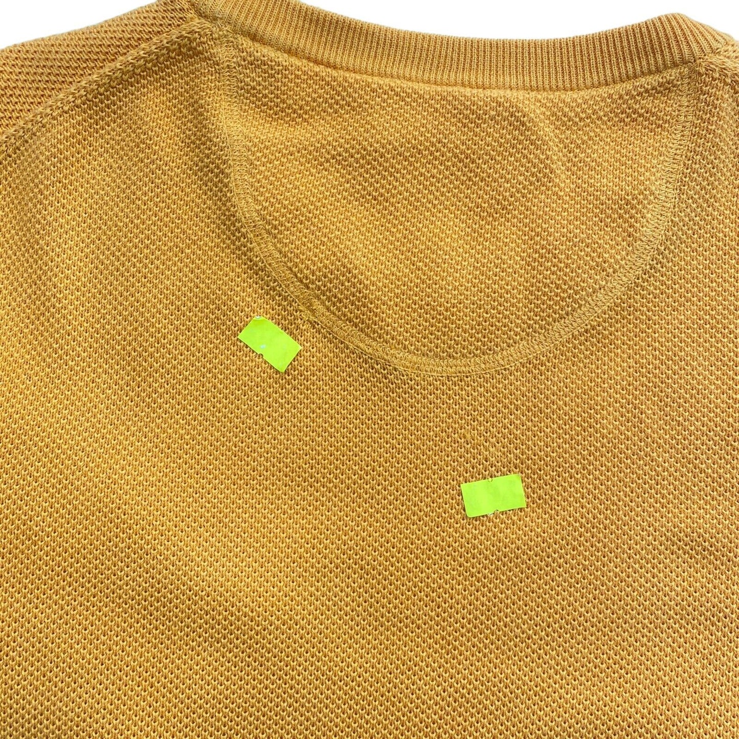 GANT Yellow Pique Cotton Crew Neck Sweater Pullover Size L