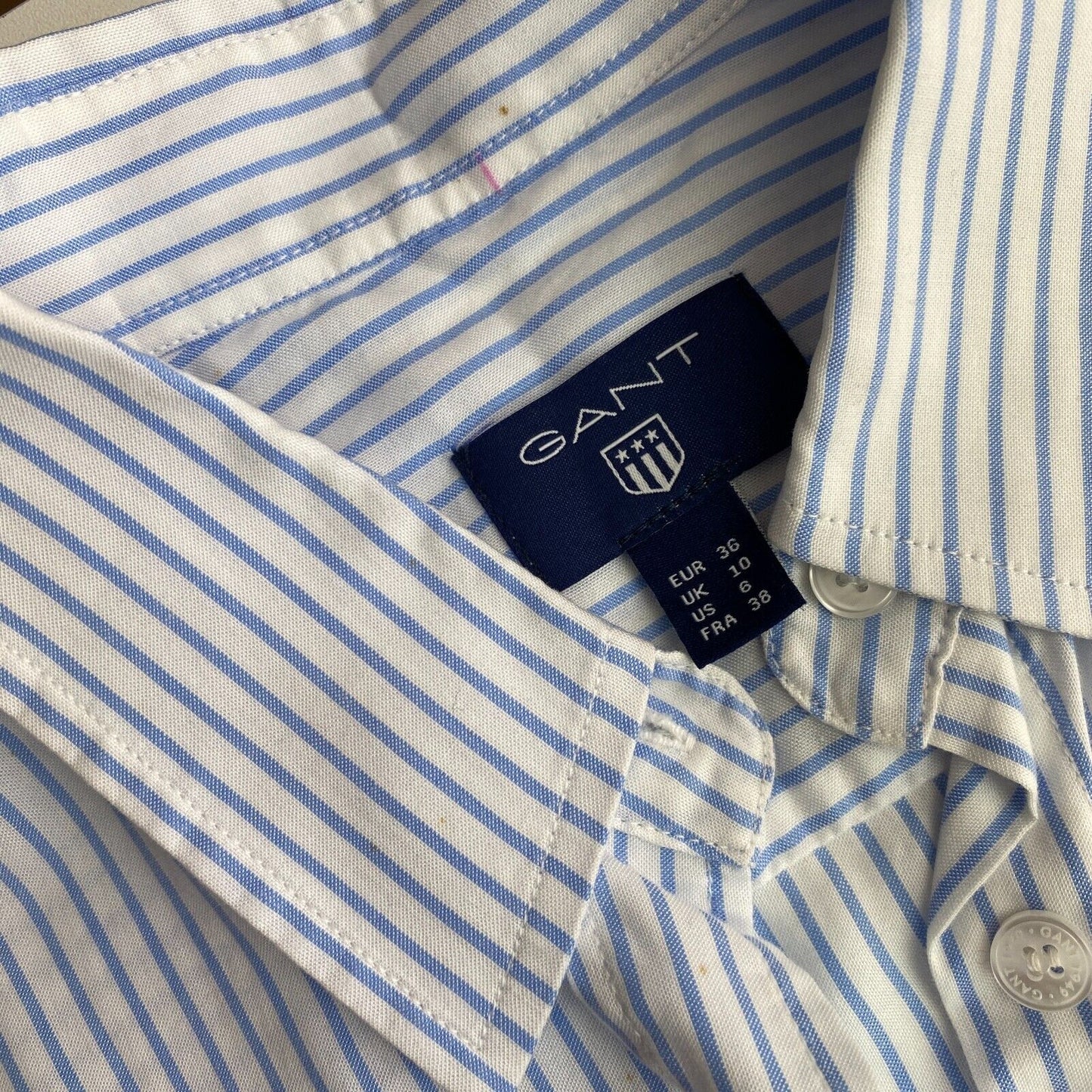 GANT Blue Striped Shirt Size EU 36 UK 10 US 6